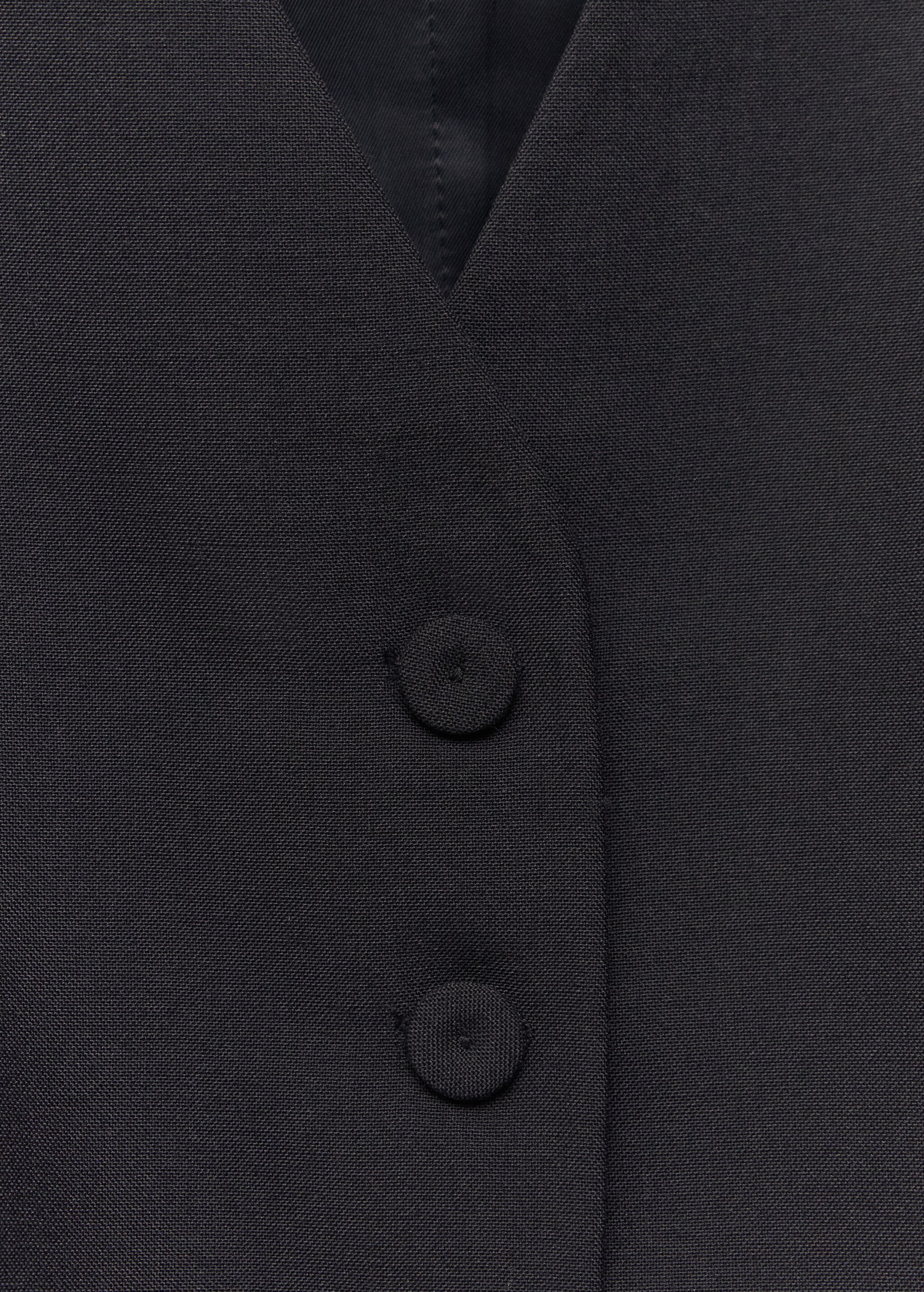 Check wool-blend suit waistcoat - Details of the article 8