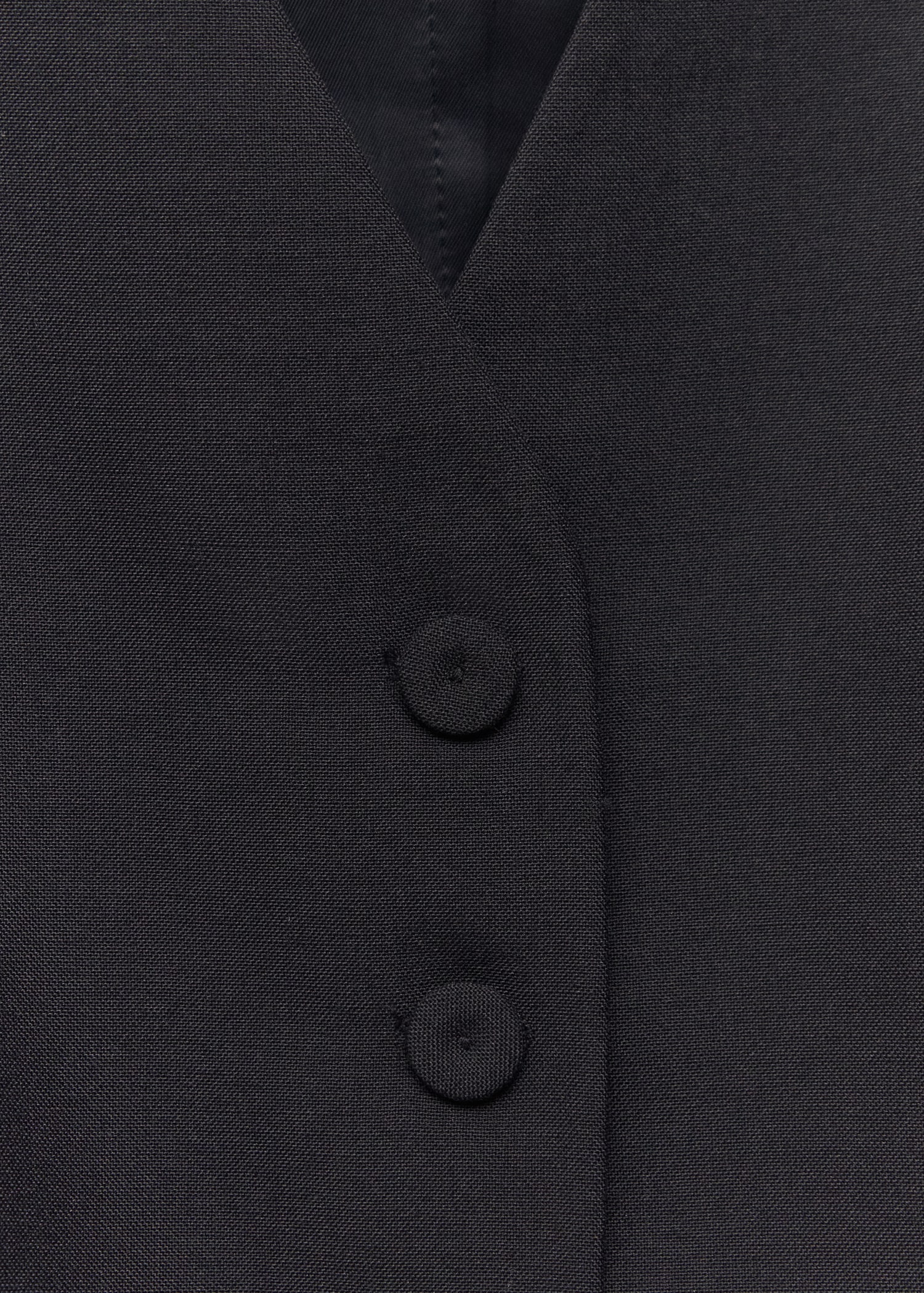 Check wool-blend suit waistcoat - Details of the article 8