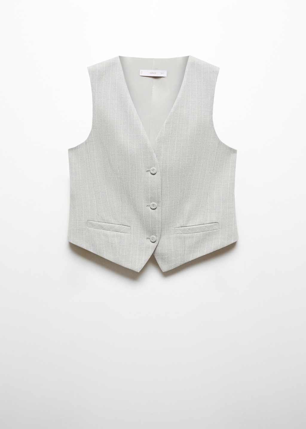 Gilet de costume a fines rayures Femme MANGO France La Reunion
