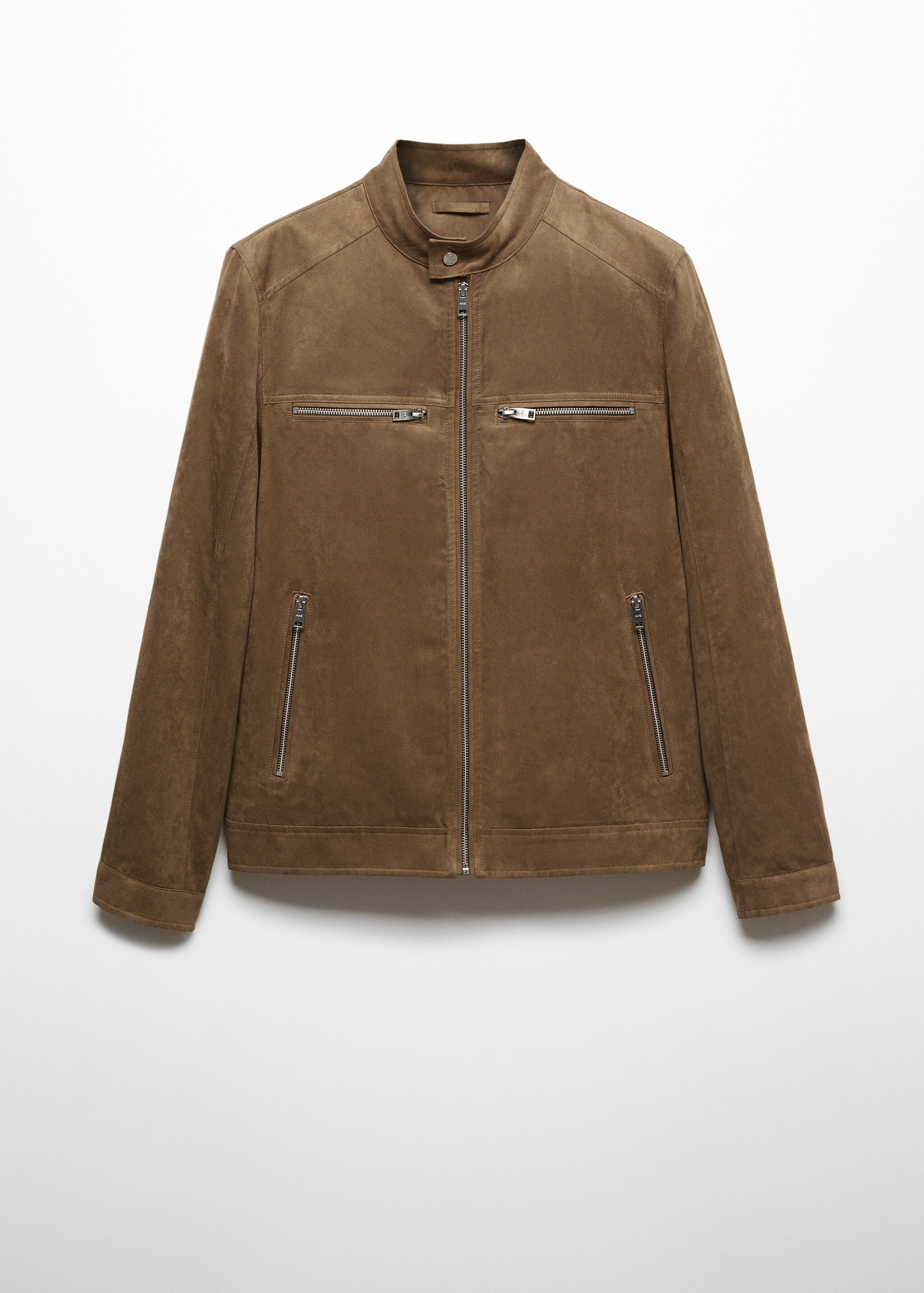 Suede-effect jacket with zip - Article without model