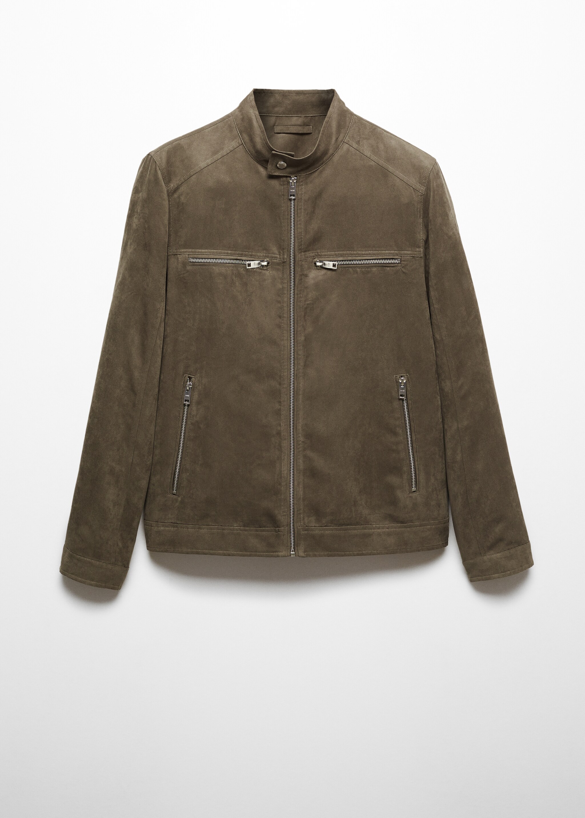 Suede-effect jacket with zip - Article without model