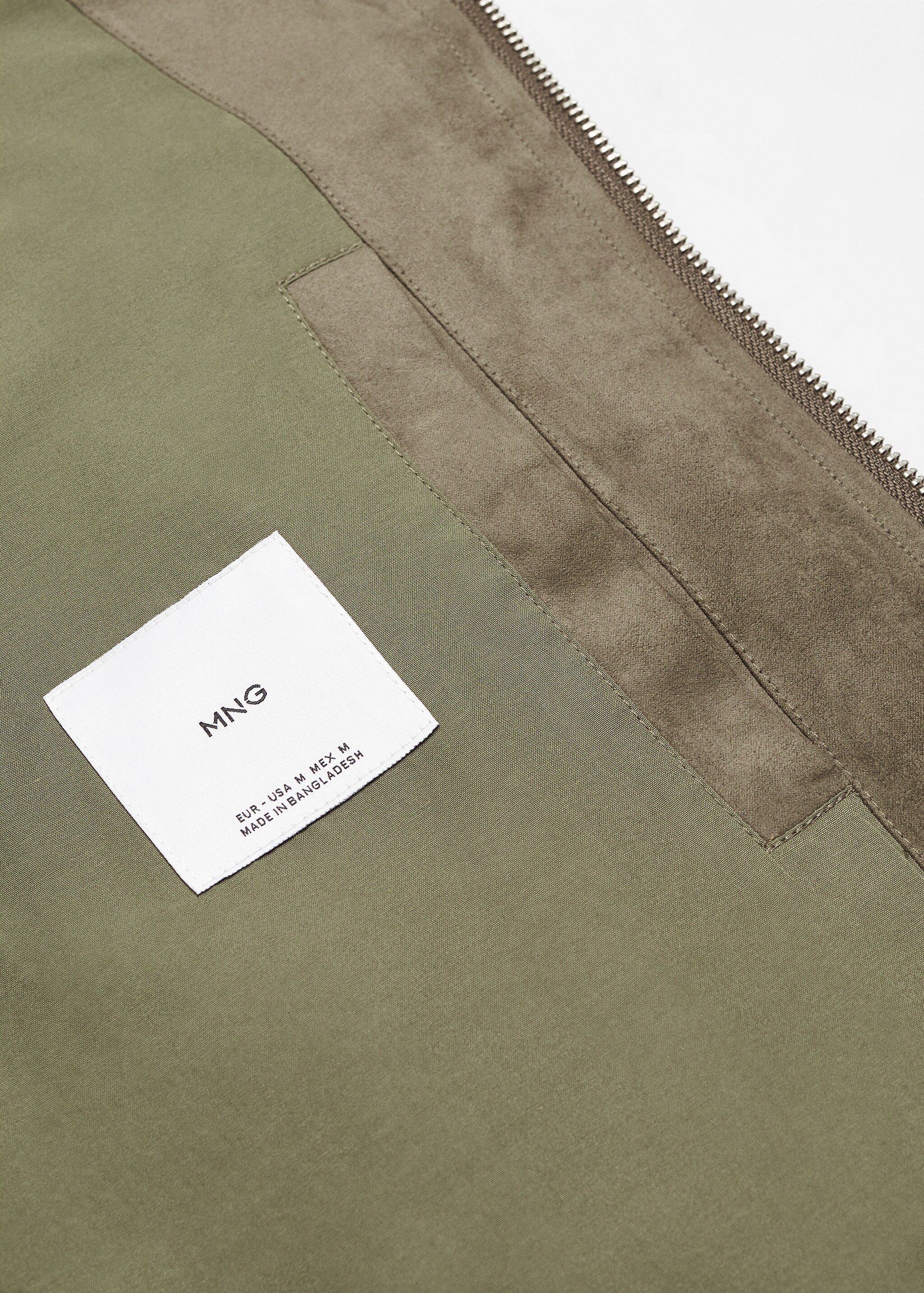 Suede-effect jacket with zip - Details of the article 8