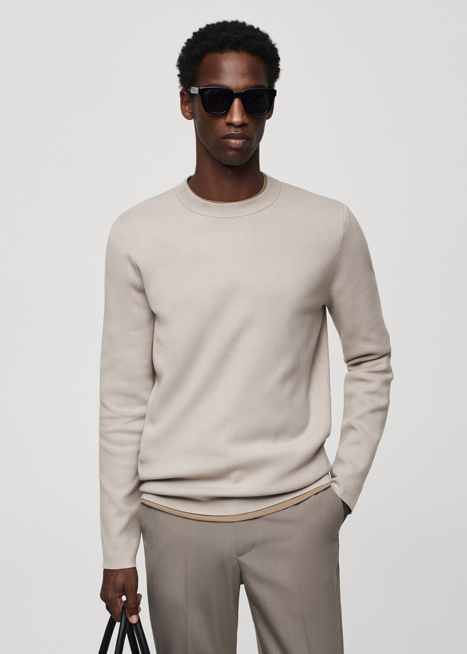 Pull-over maille fine thermorégulateur - Plan moyen