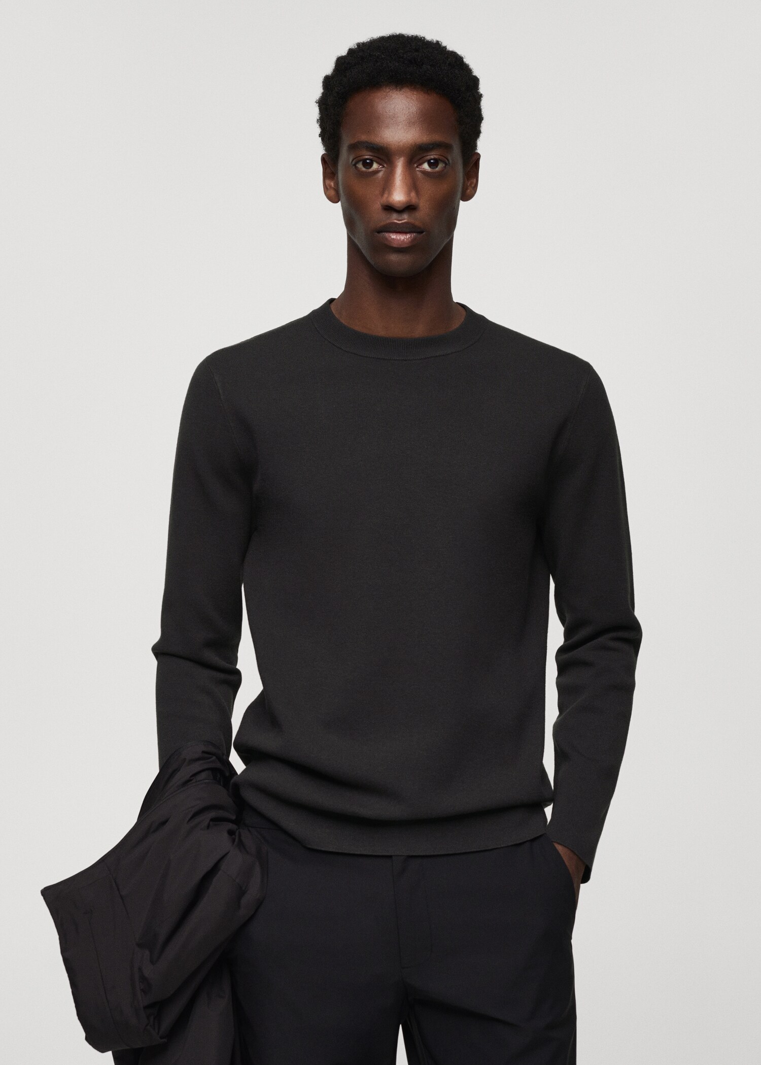 Pull-over maille fine thermorégulateur - Plan moyen