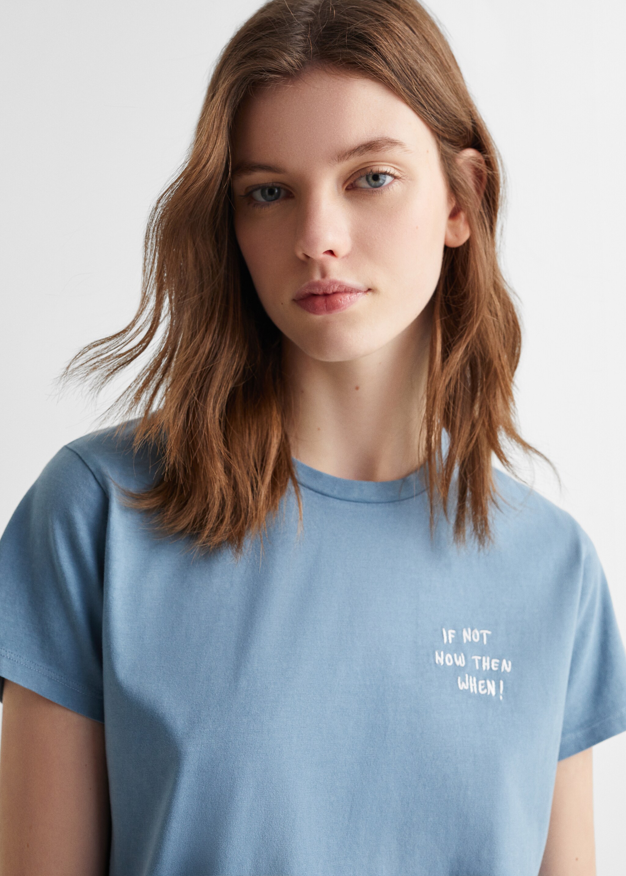 Embroidered message T-shirt - Details of the article 1