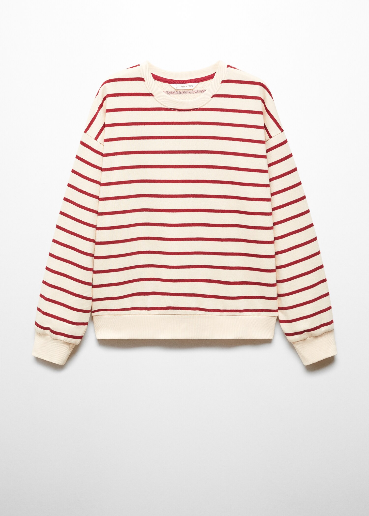 Striped cotton-blend sweatshirt - Article without model