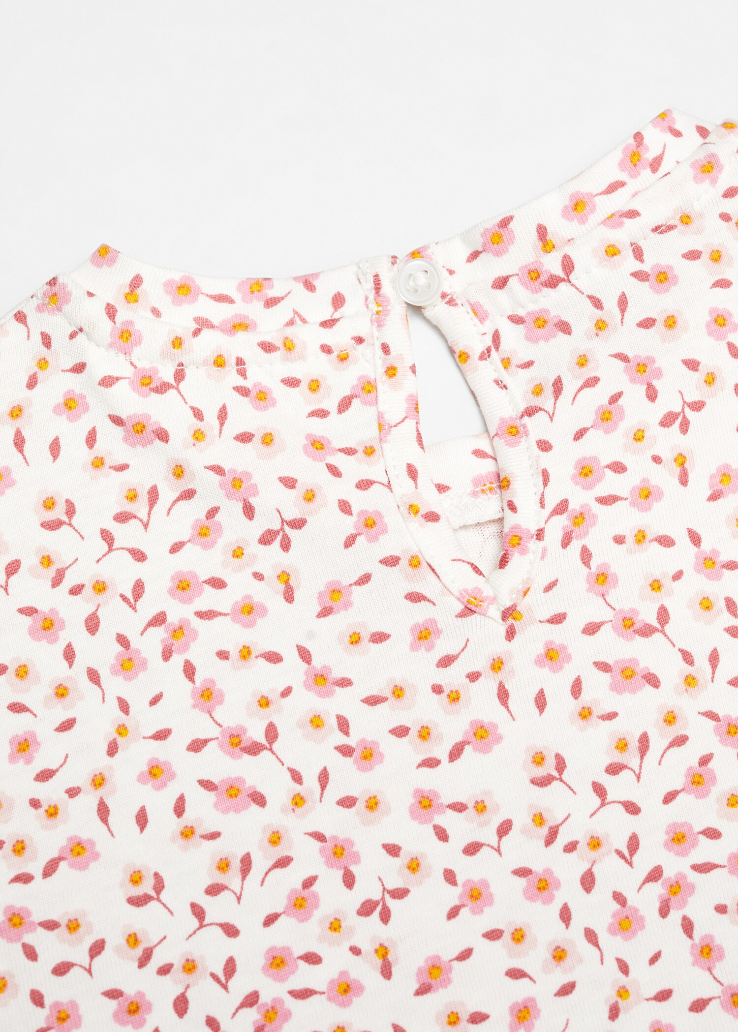 Gebloemd T-shirt met korte mouwen - Detail van het artikel 0