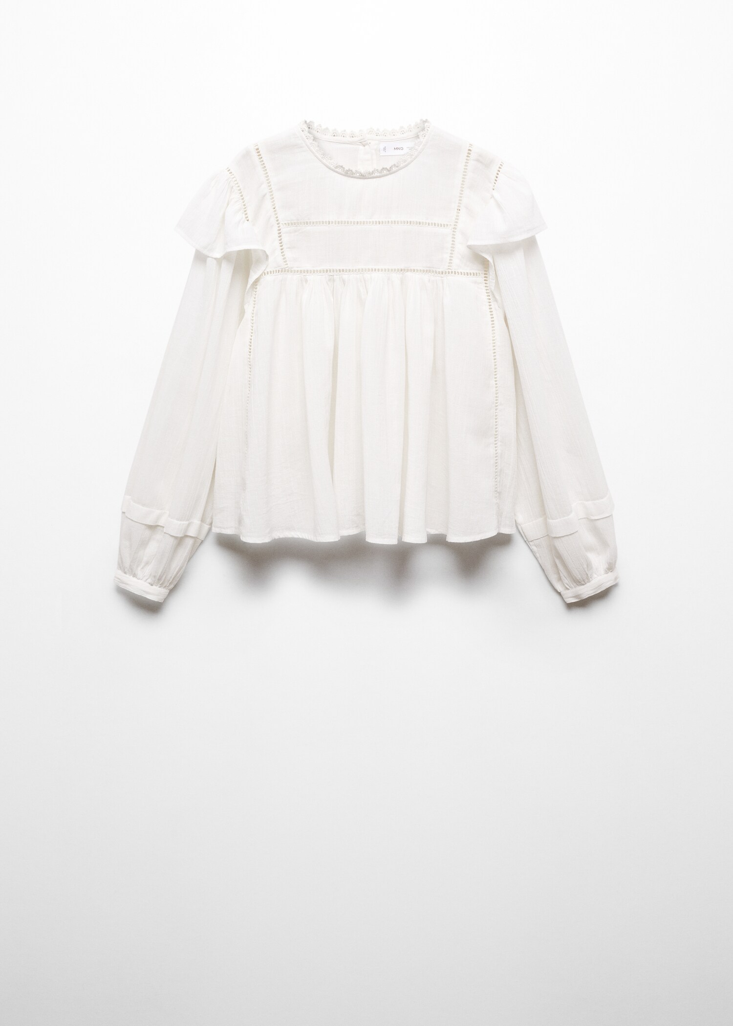 Ruffle cotton blouse - Article without model