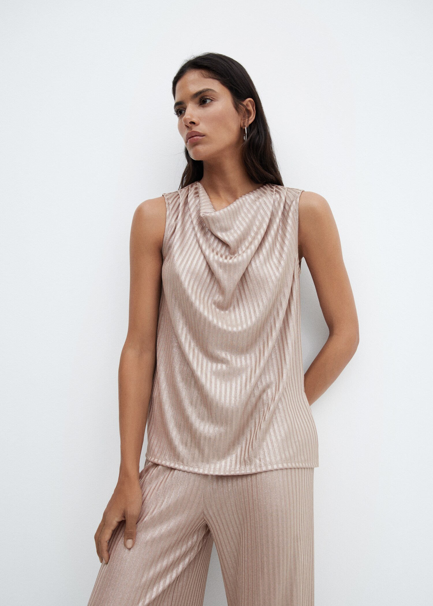 Draped neckline top - Medium plane