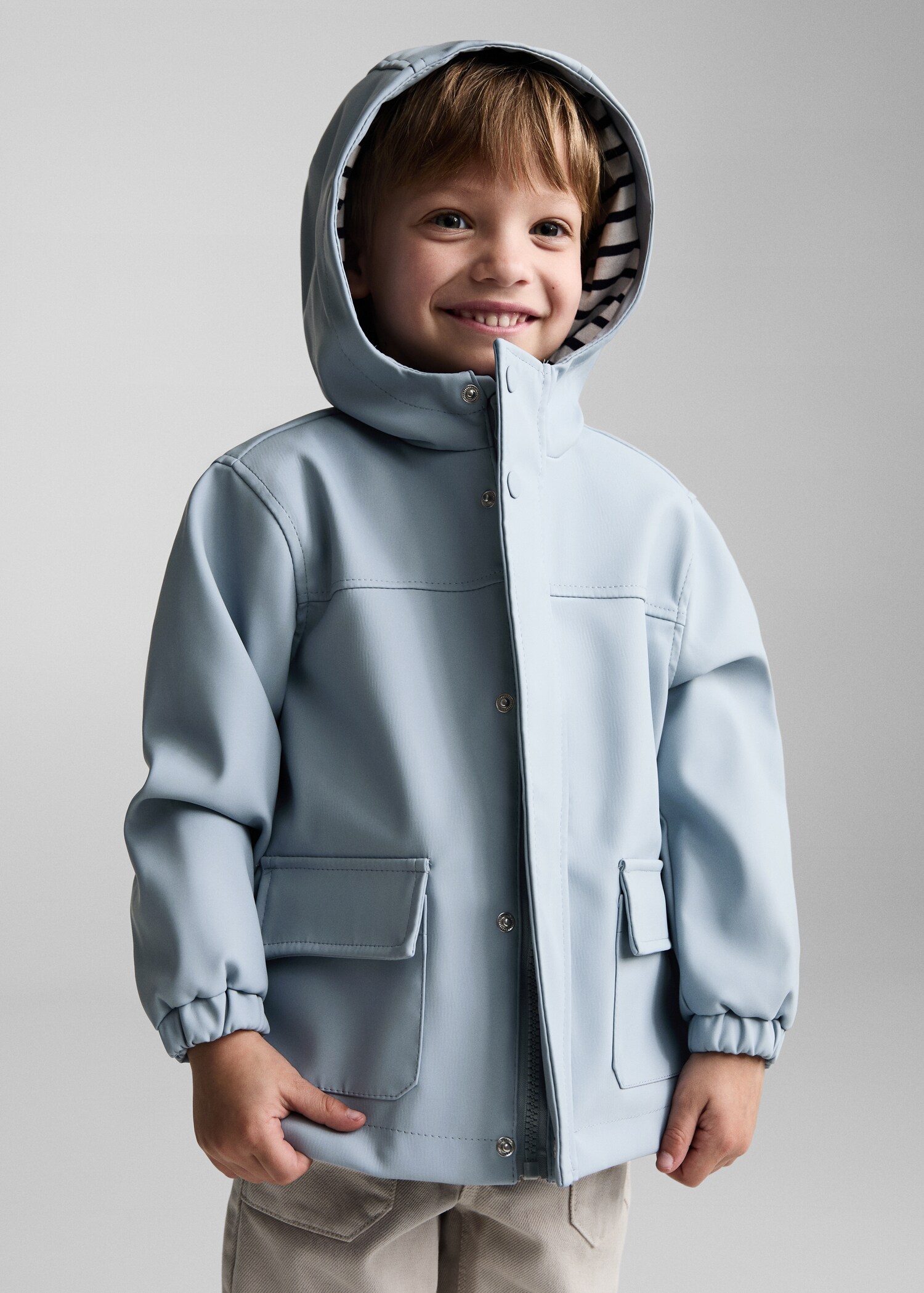 Hooded water-repellent parka - Середній план