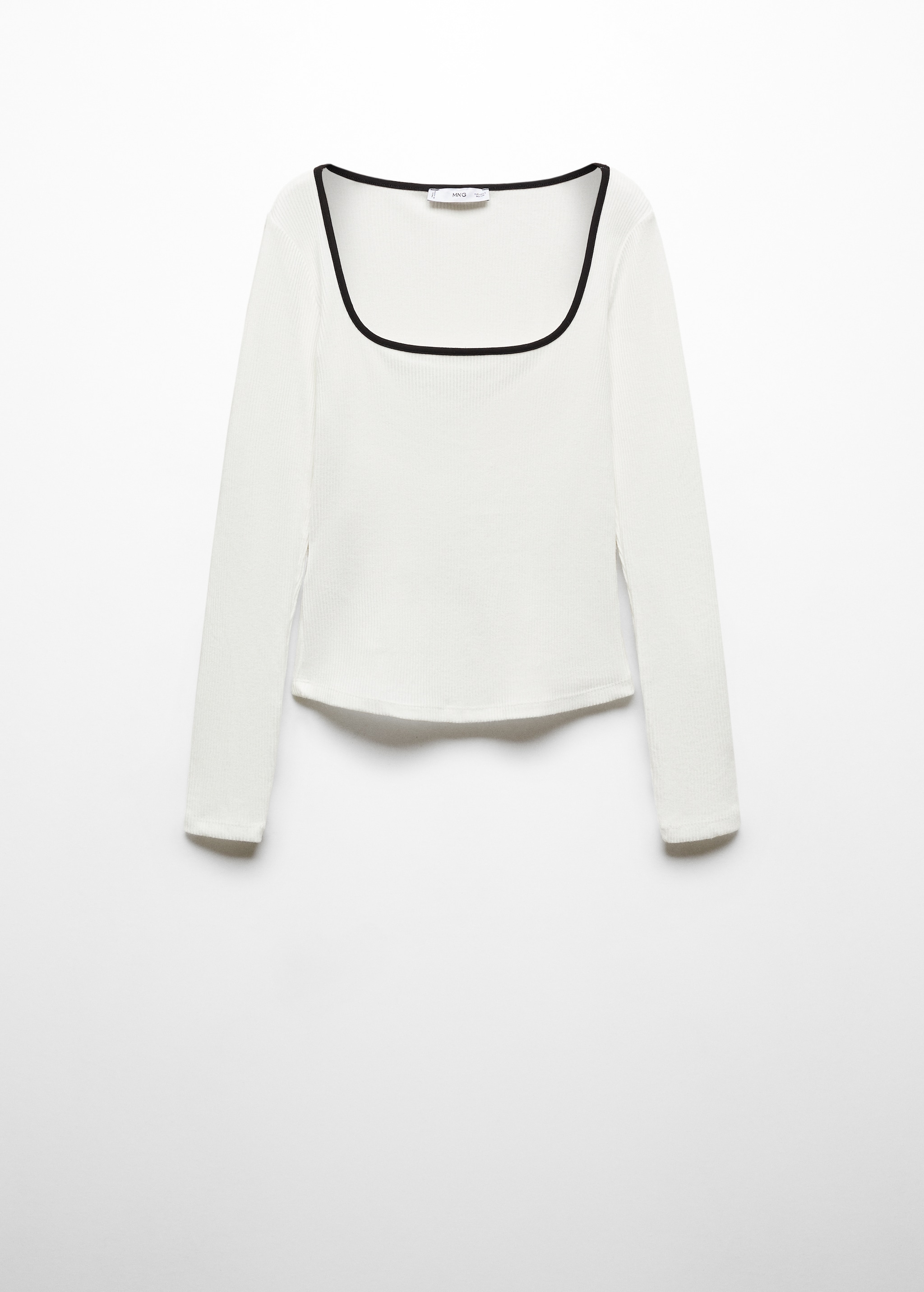 Col Carré Haut Femme H&m Haut H&M Beige à Manches Longues