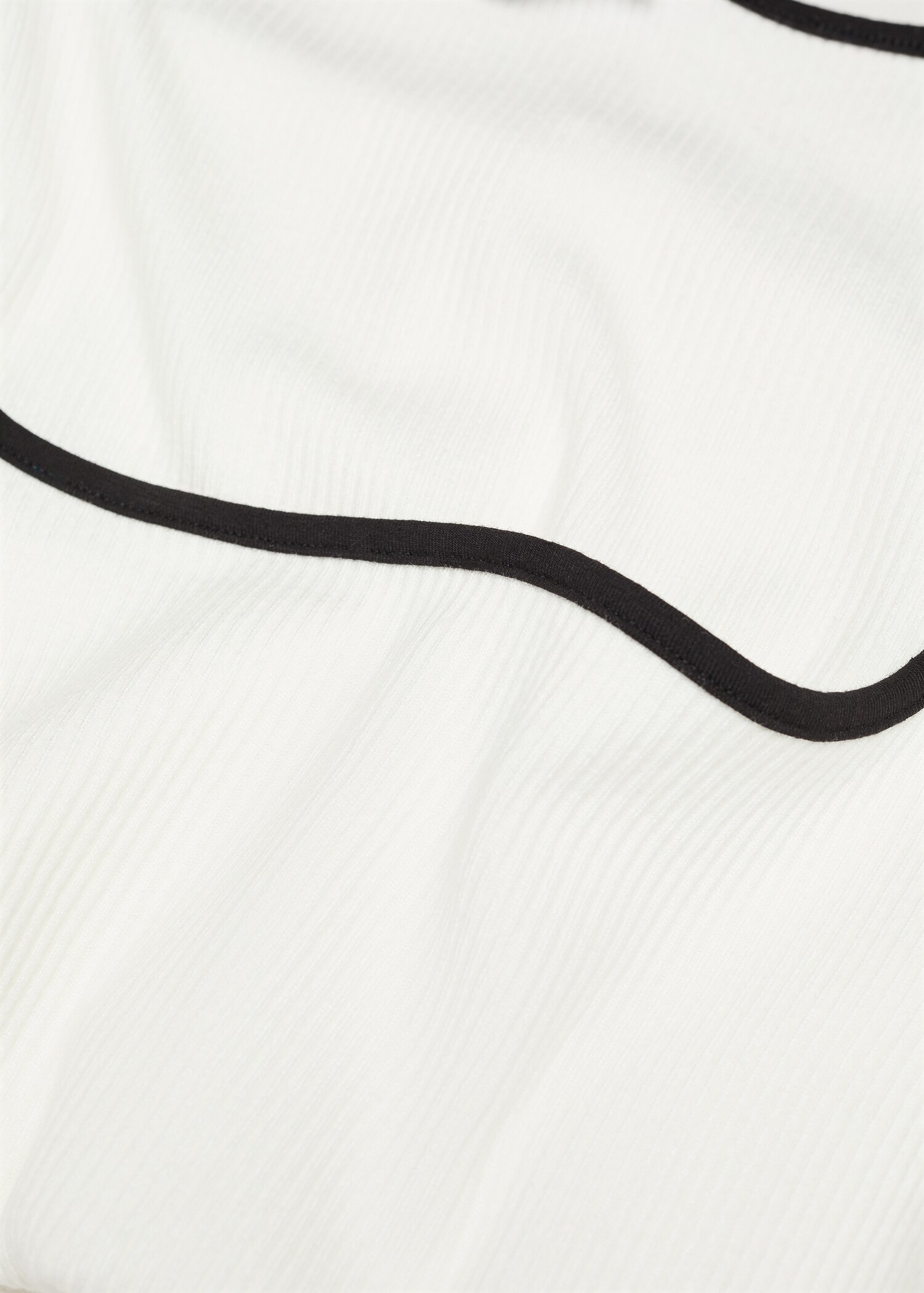 Ribbed Squared neckline t-shirt - Details of the article 8