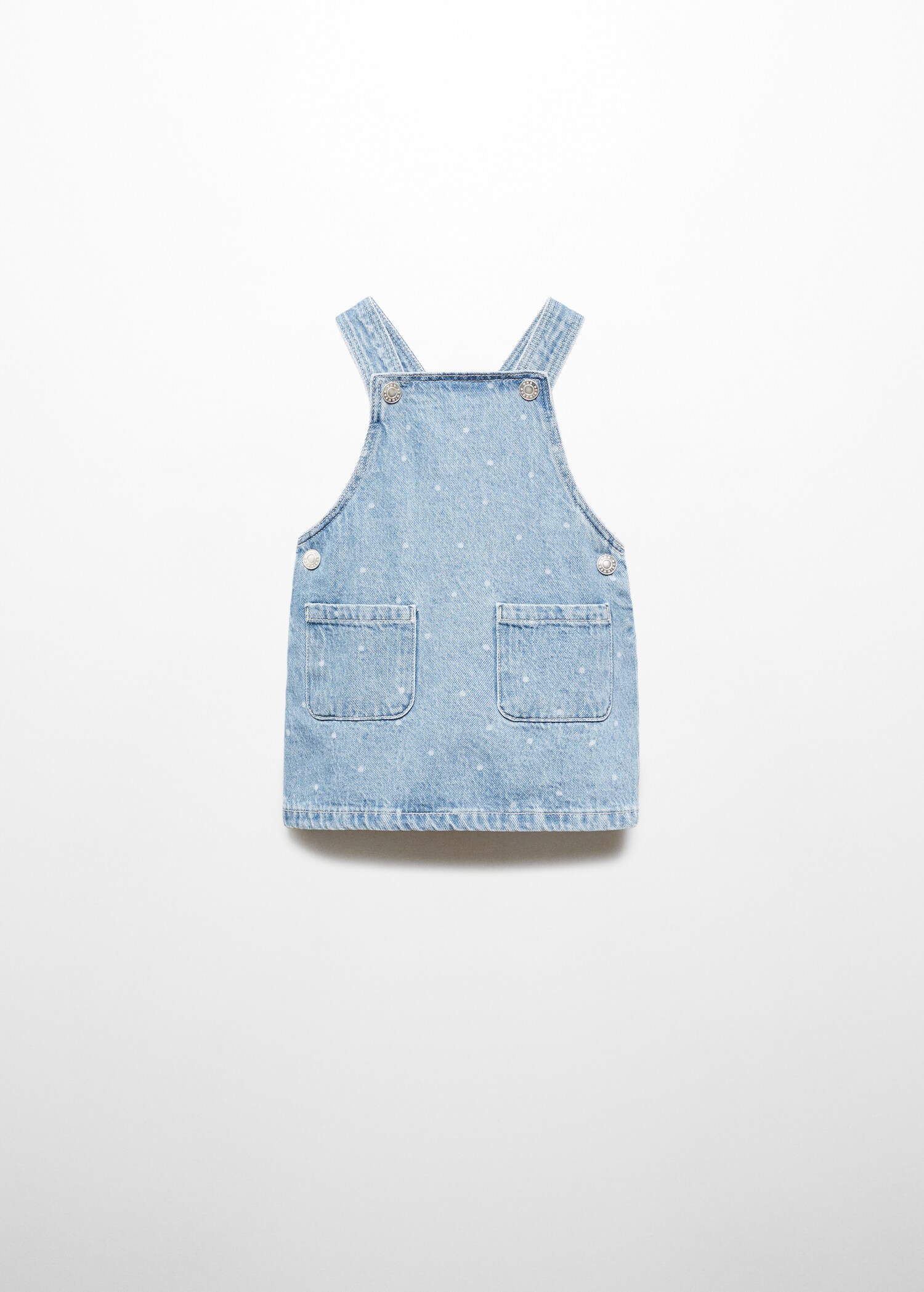 Puantiyeli denim jile elbise - Modelsiz ürün