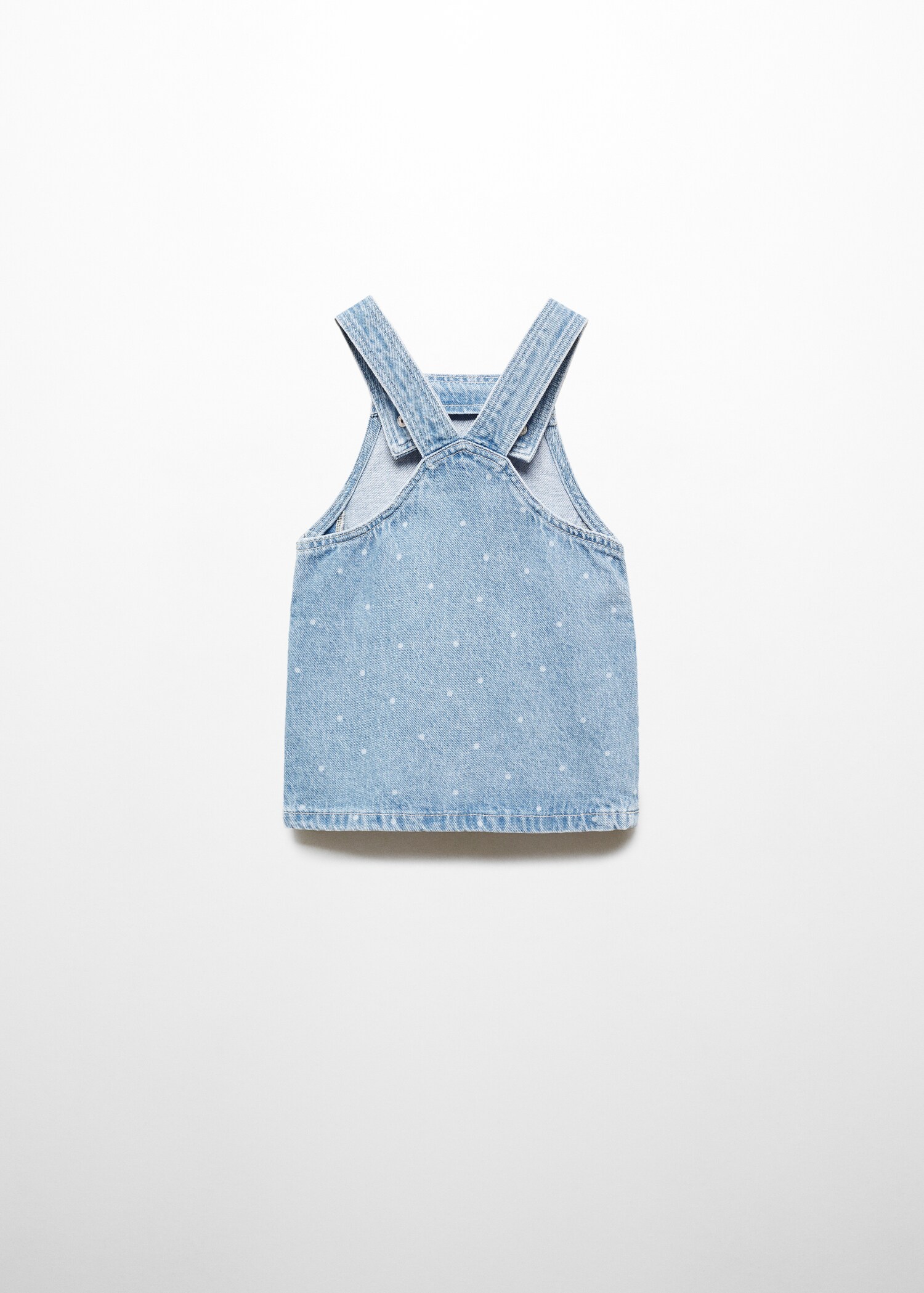 Puantiyeli denim jile elbise - Ürünün arkası