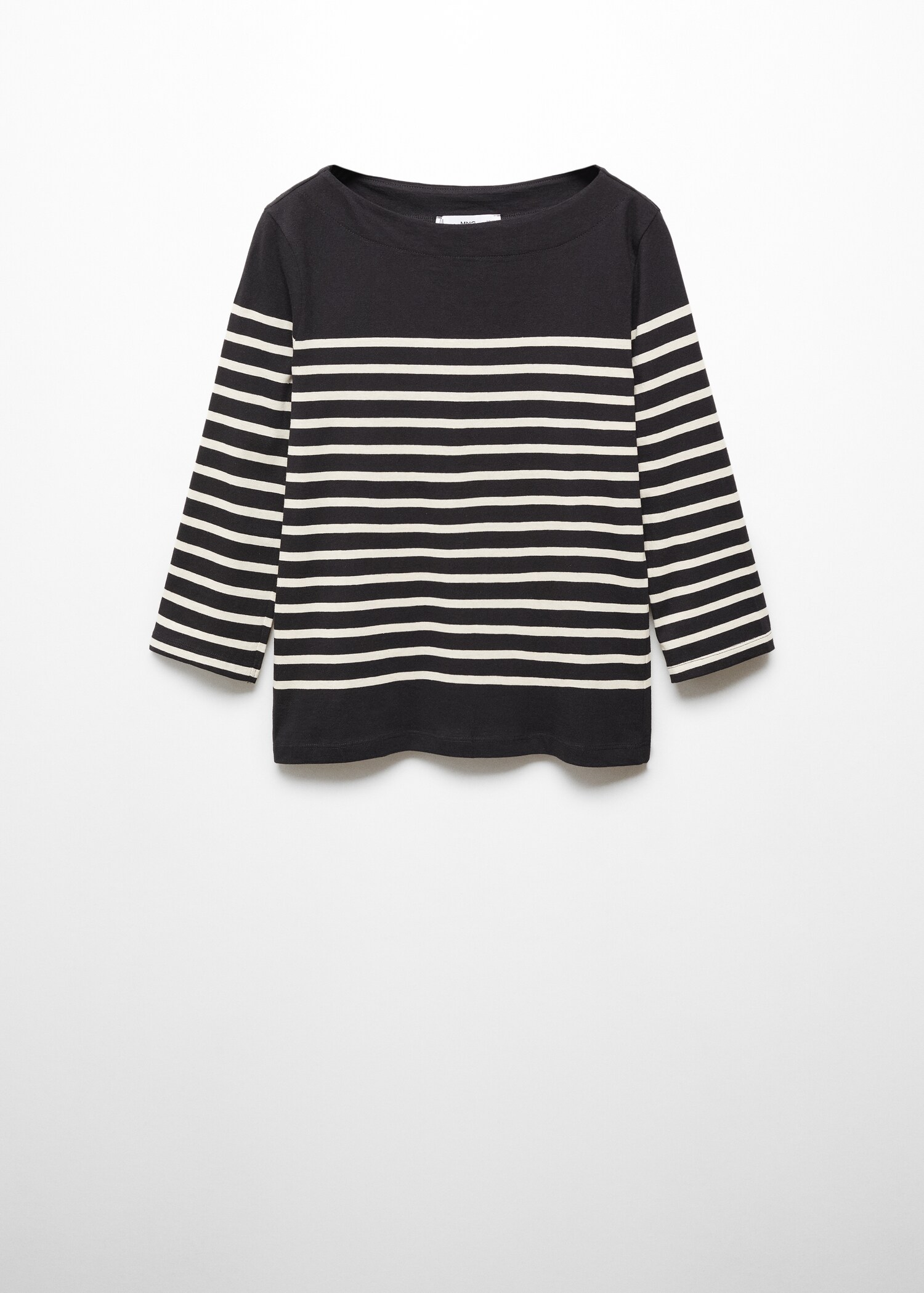 Striped boat-neck t-shirt - Article without model