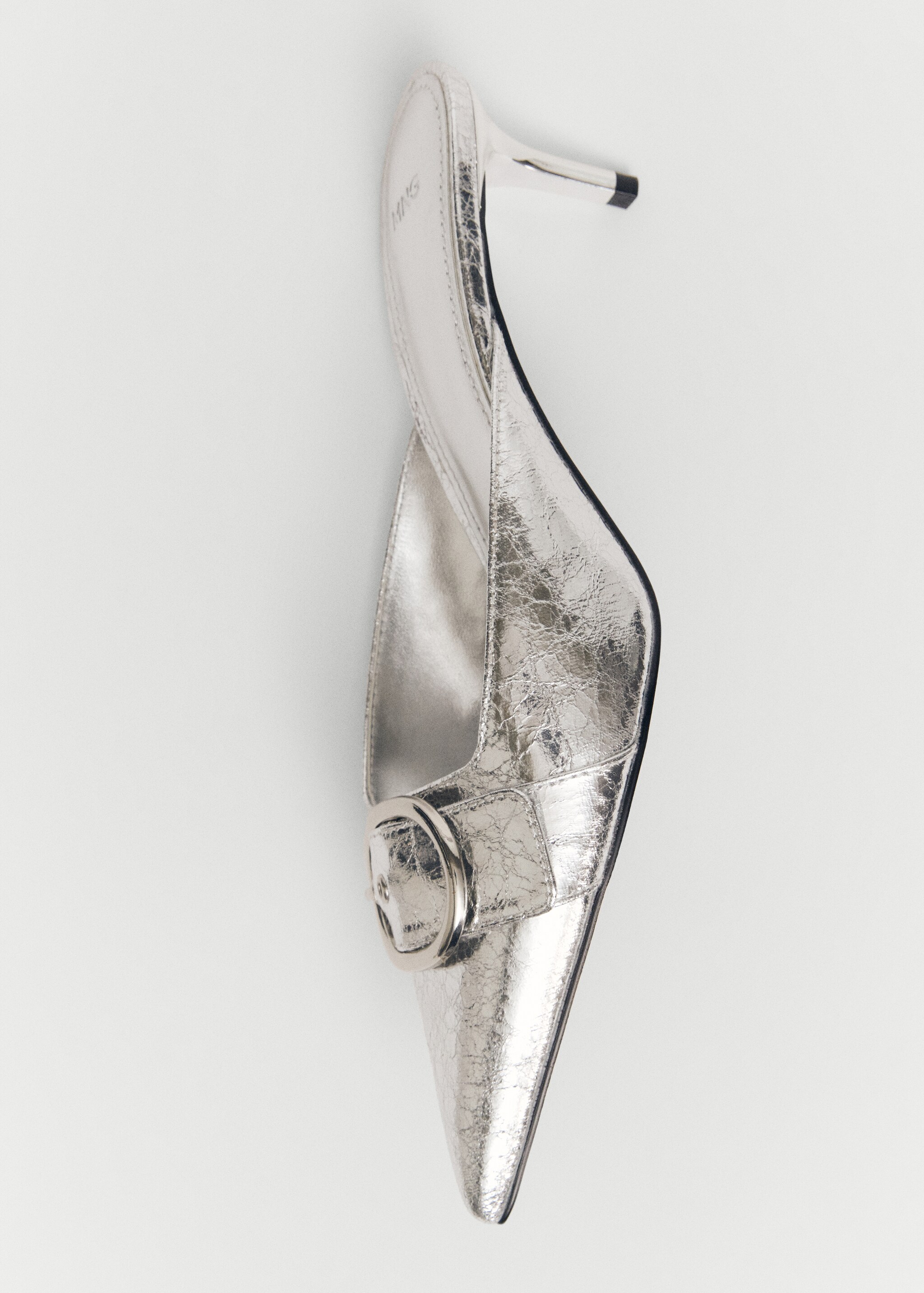 Metallic heeled shoe with buckle - Details of the article 3