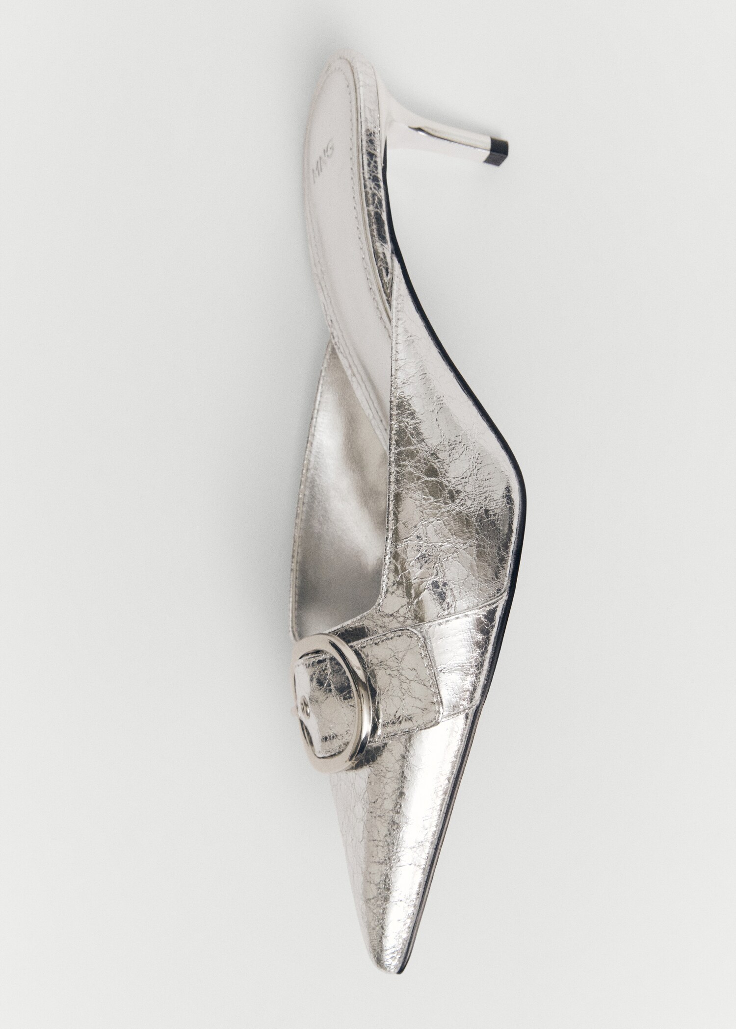 Metallic heeled shoe with buckle - Details of the article 3