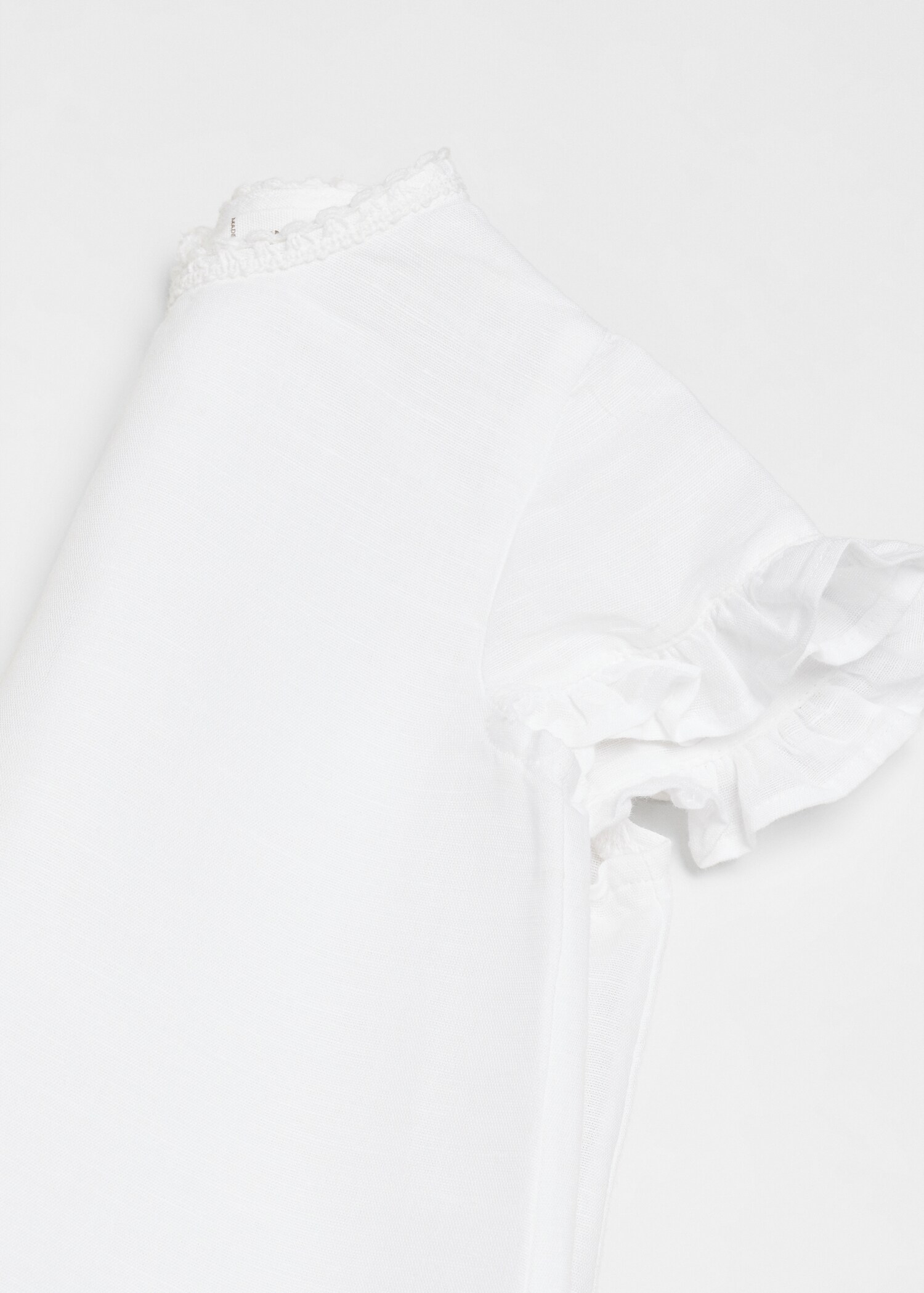 Linen-blend ruffled blouse - Details of the article 8