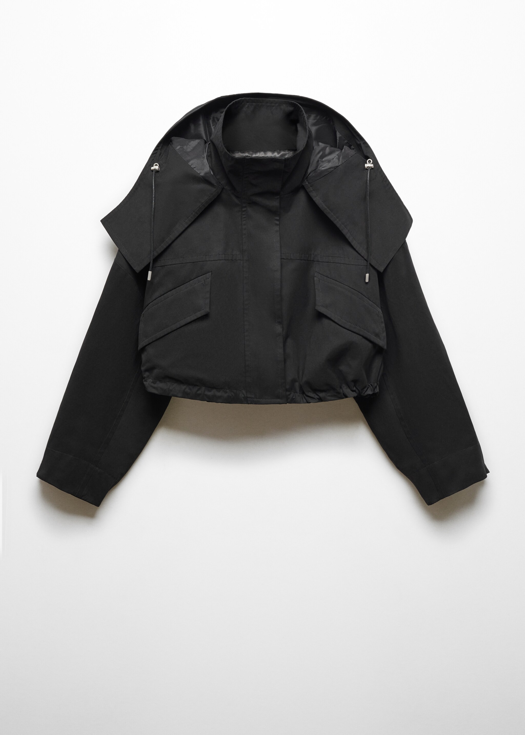 Parka crop capucha - Artículo sin modelo