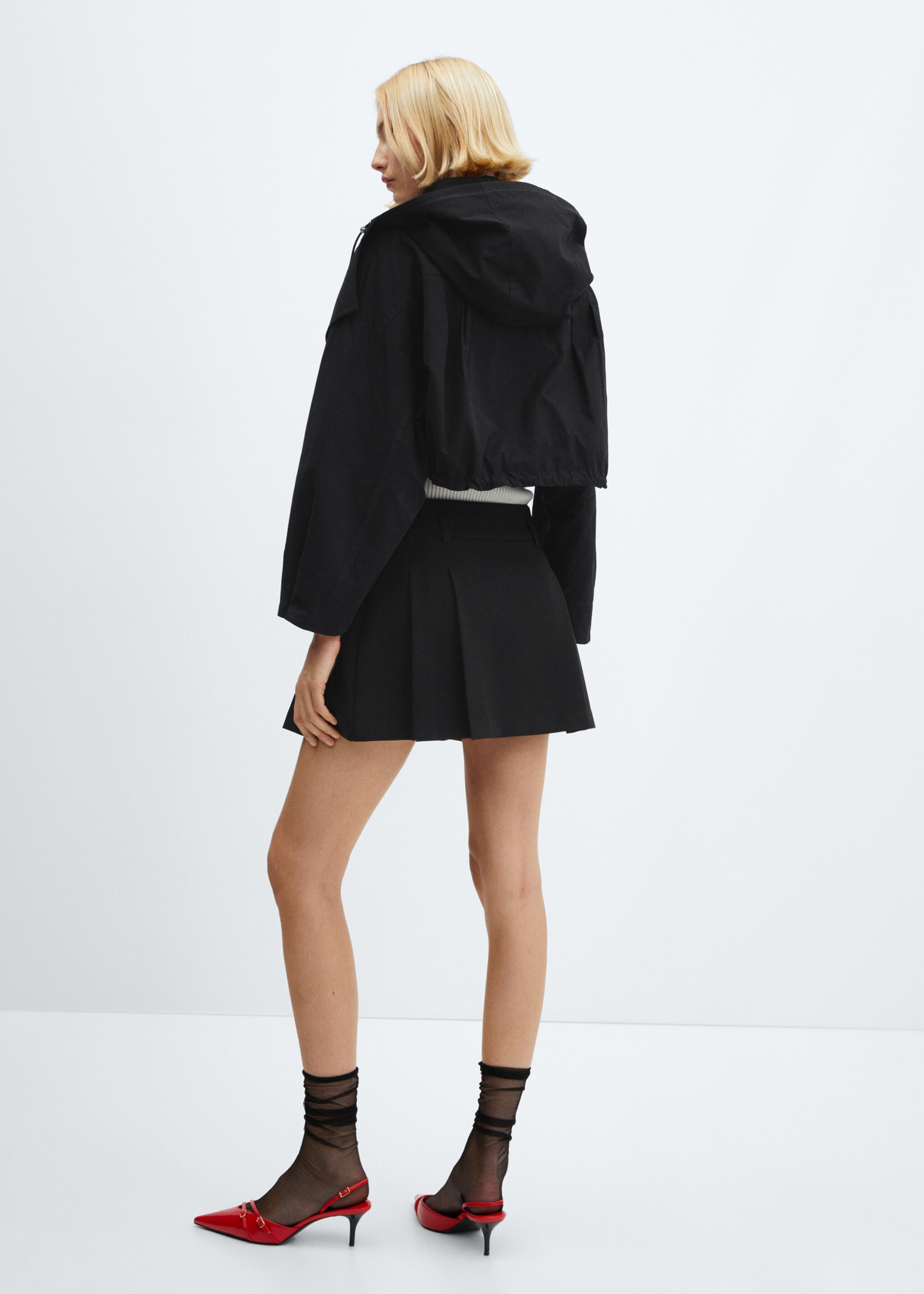 Parka crop capucha - Reverso del artículo