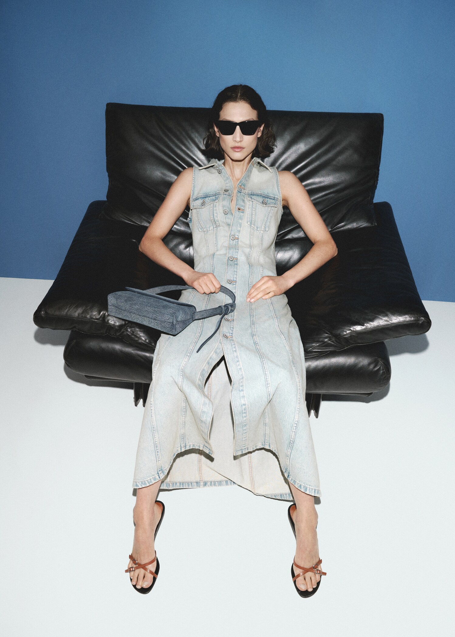 Button denim dress - Details of the article 7