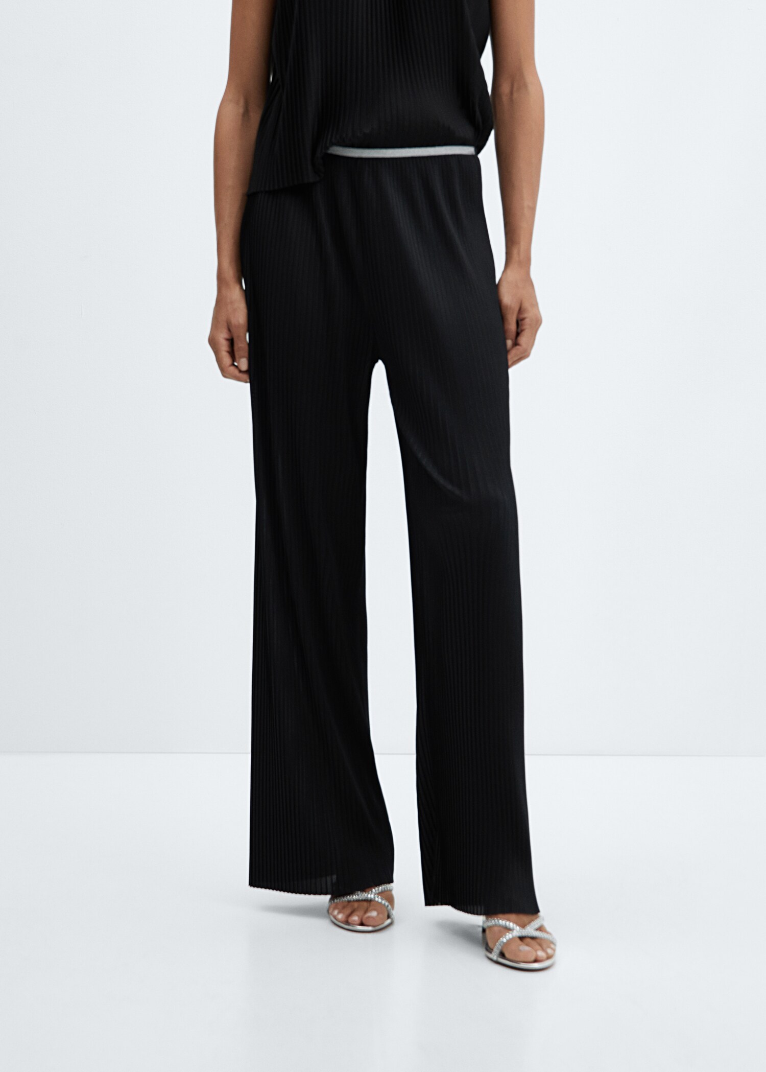 Pleated wideleg trousers - Medium plane