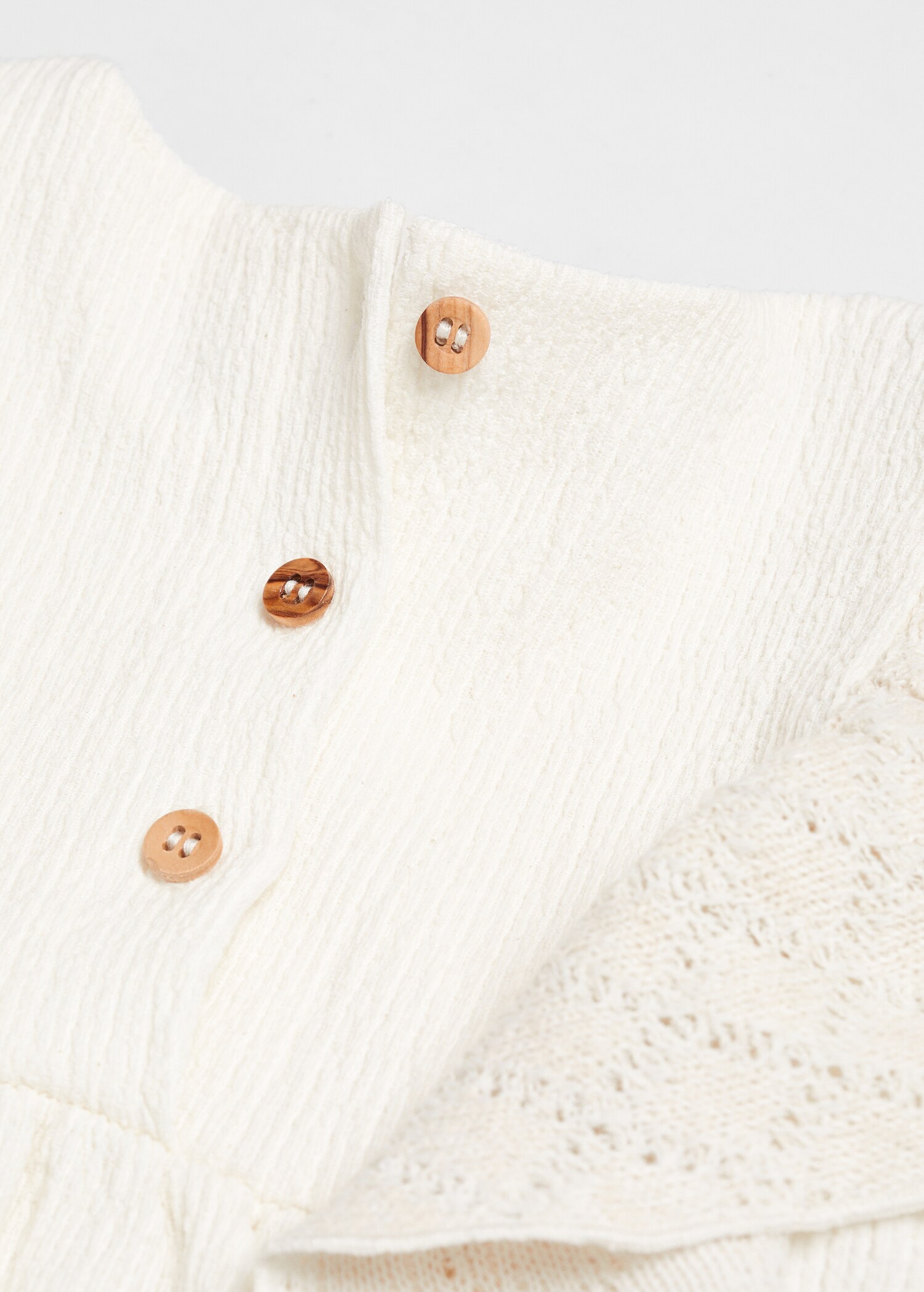 Textured cotton-blend dress - Details of the article 0