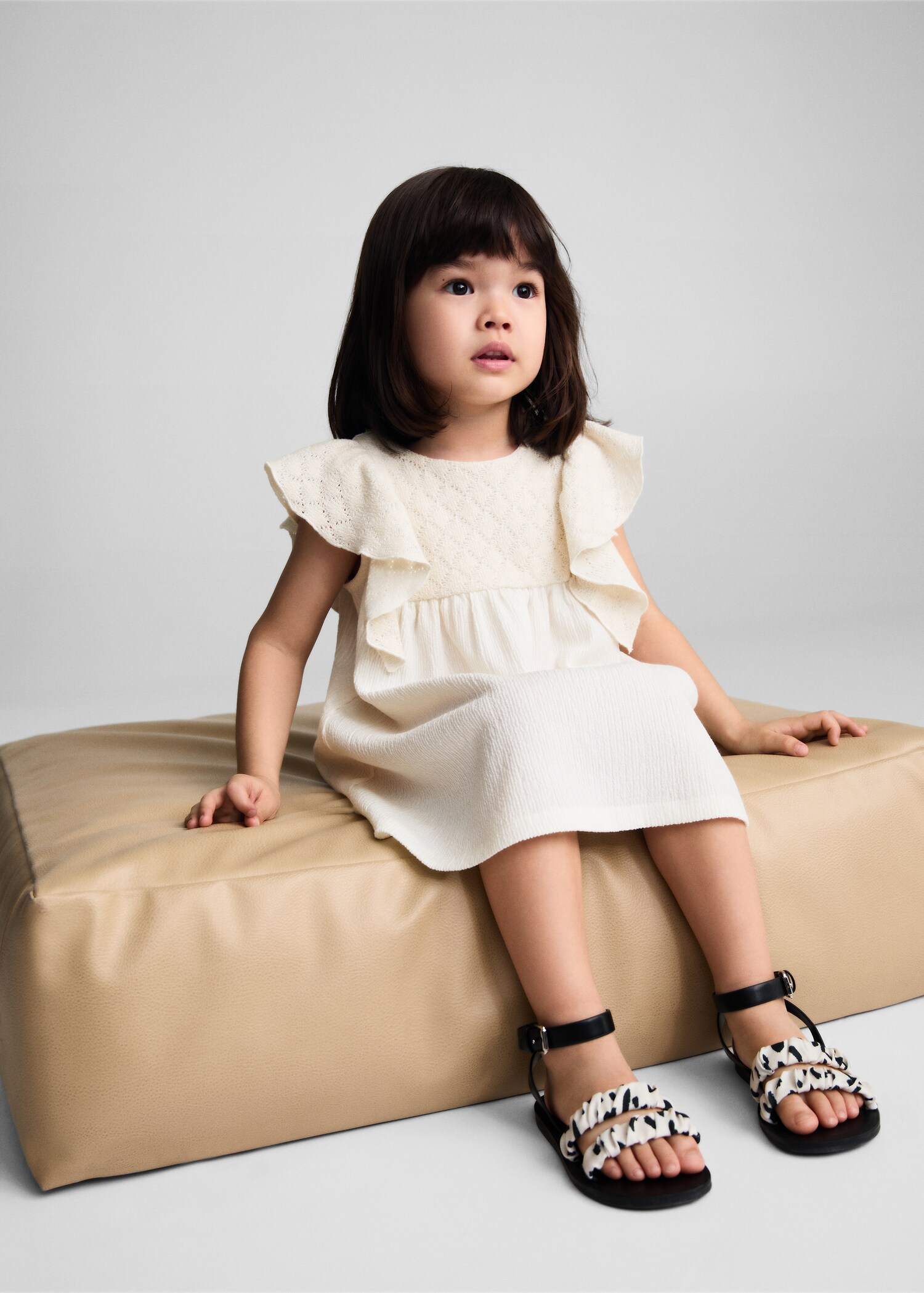Textured cotton-blend dress - Details of the article 2