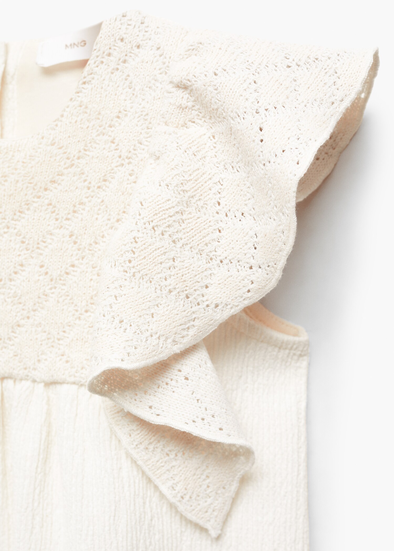 Textured cotton-blend dress - Details of the article 8
