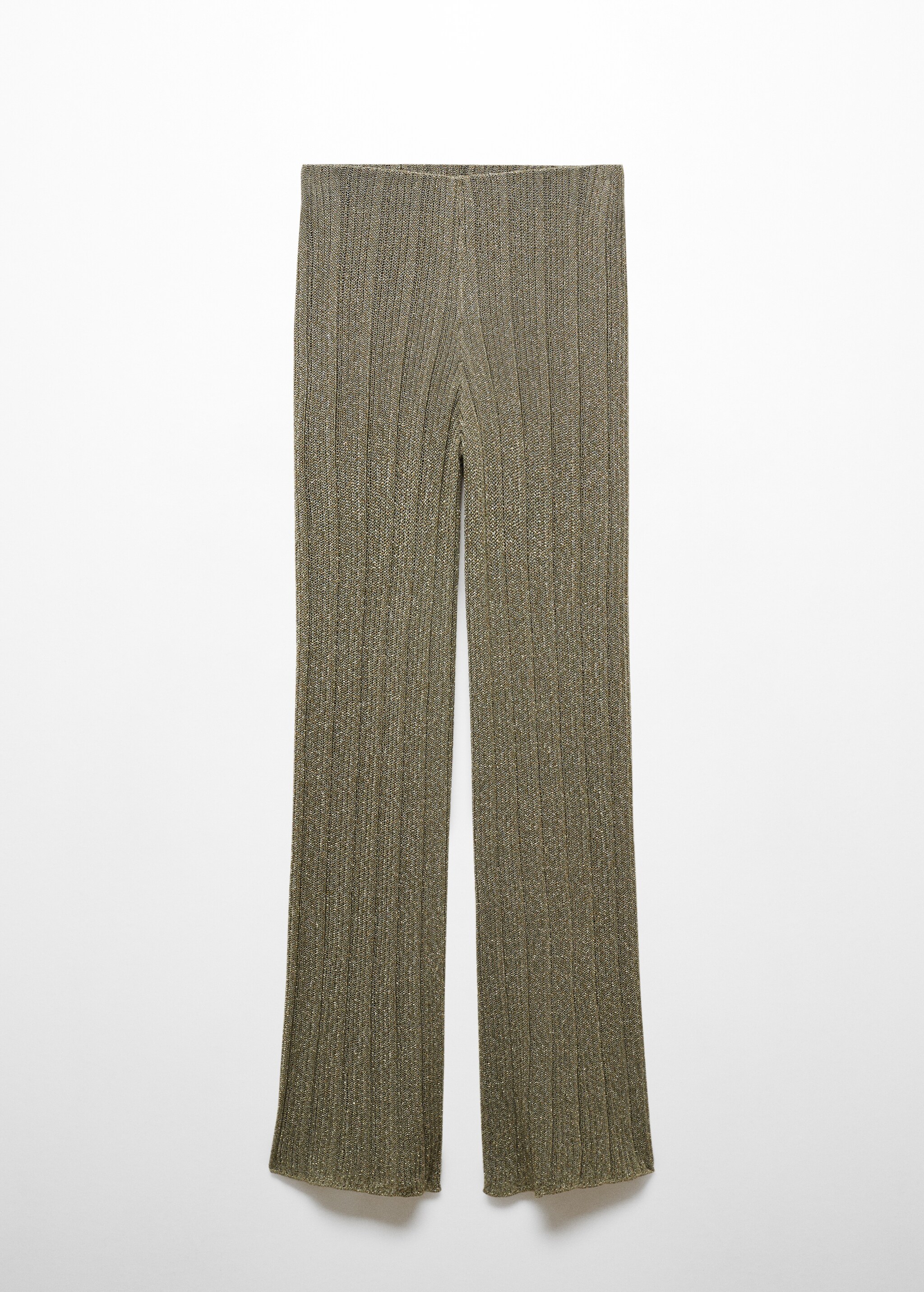 Прямые брюки из трикотажа с люрексом - Изделие без модели