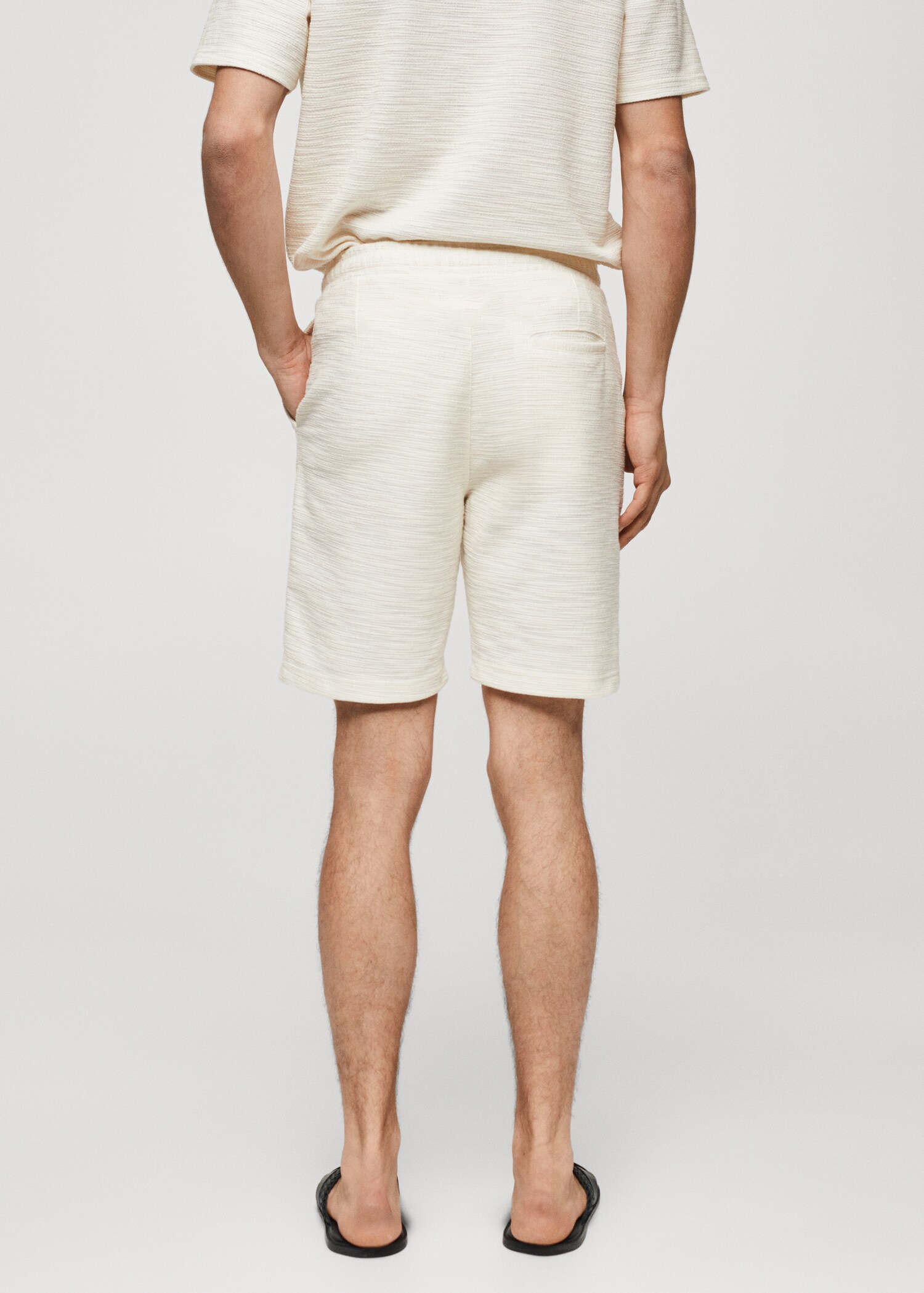 Bermuda coton texturé - Verso de l’article