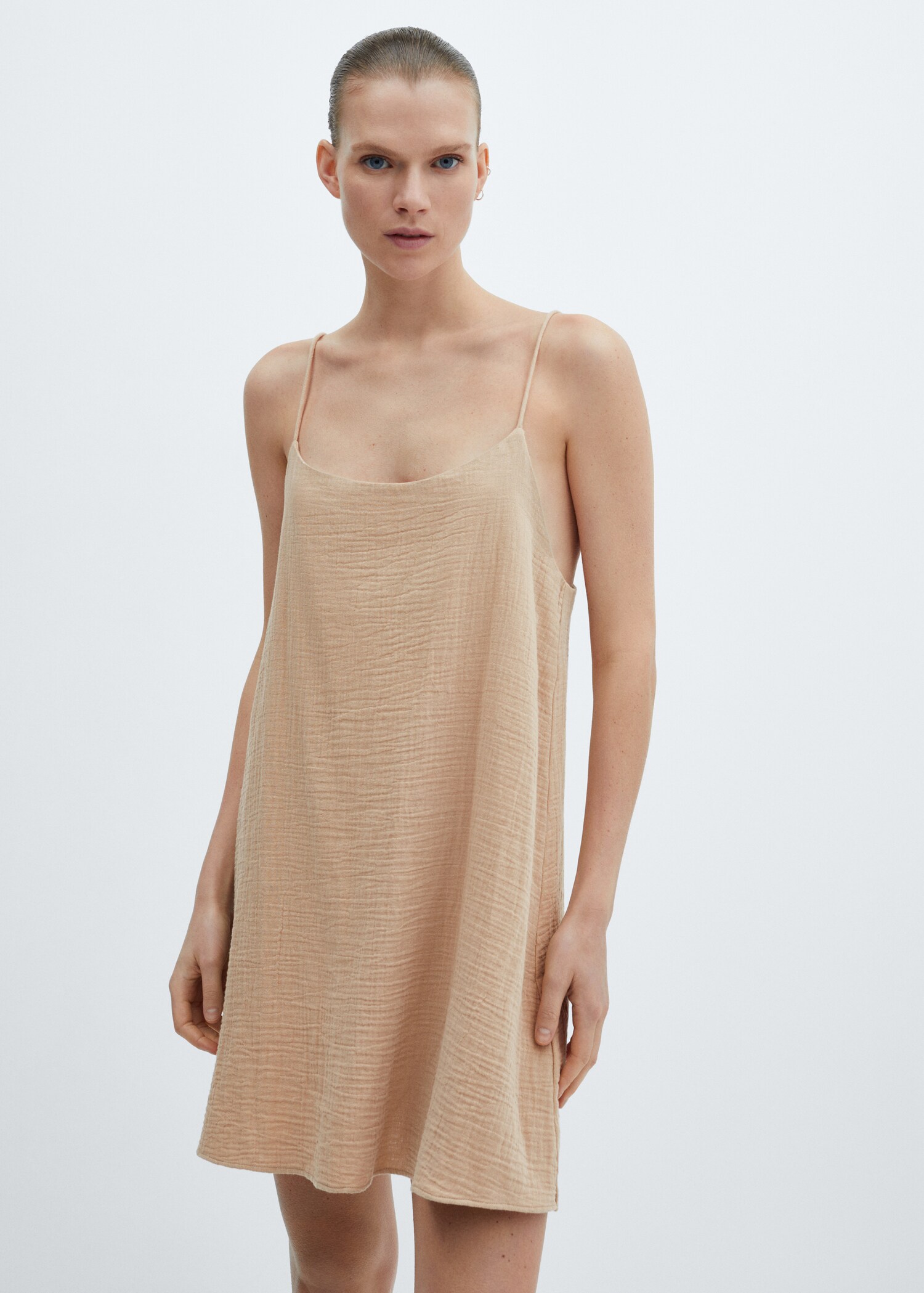 Cotton chiffon nightdress  - Medium plane