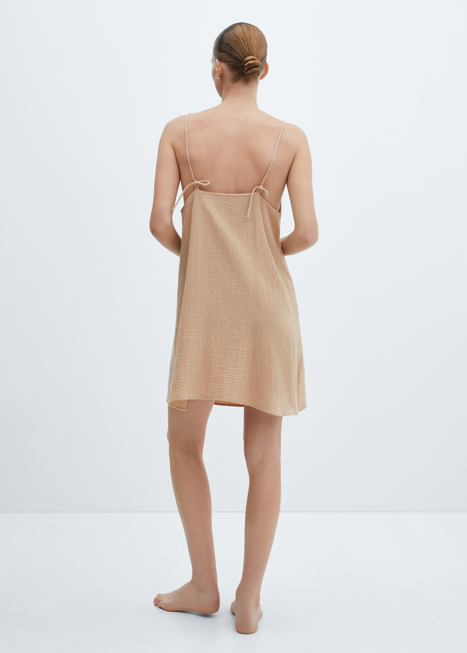 Cotton chiffon nightdress  - Reverse of the article