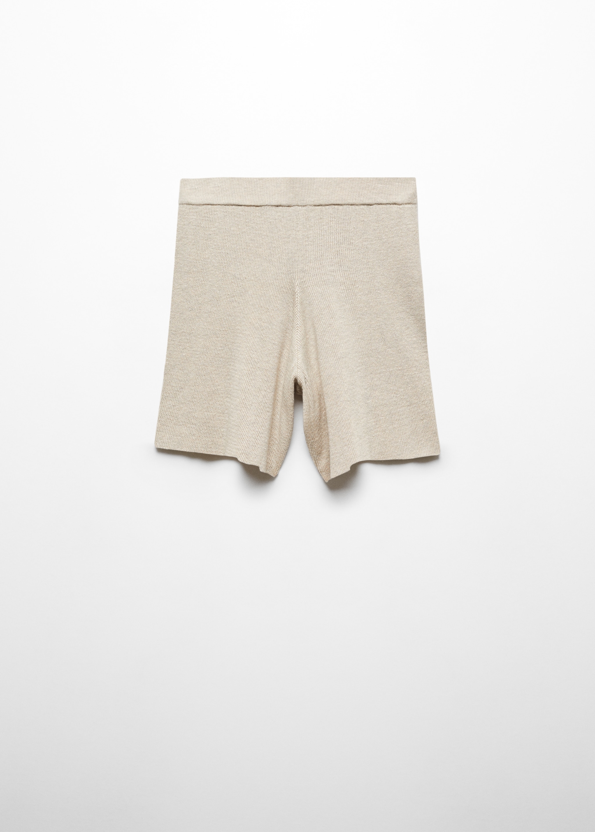 Cotton-linen knitted pajama shorts - Article without model