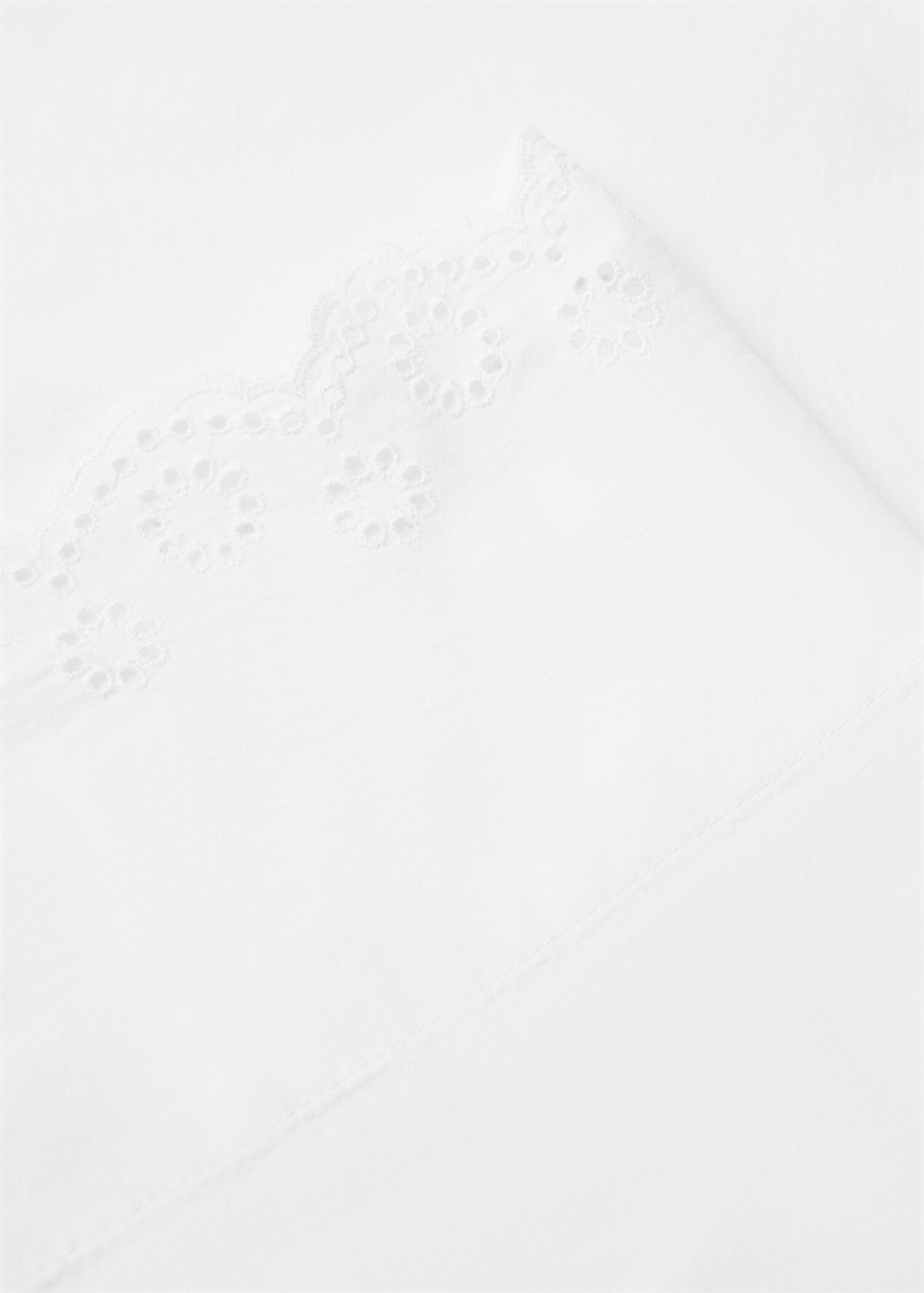 Pillowcase with embroidered flounces 45x110cm - Details of the article 1