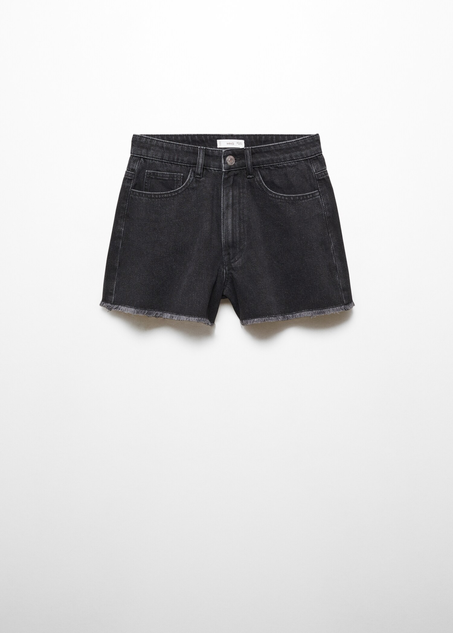 Medium-waist denim shorts - Article without model