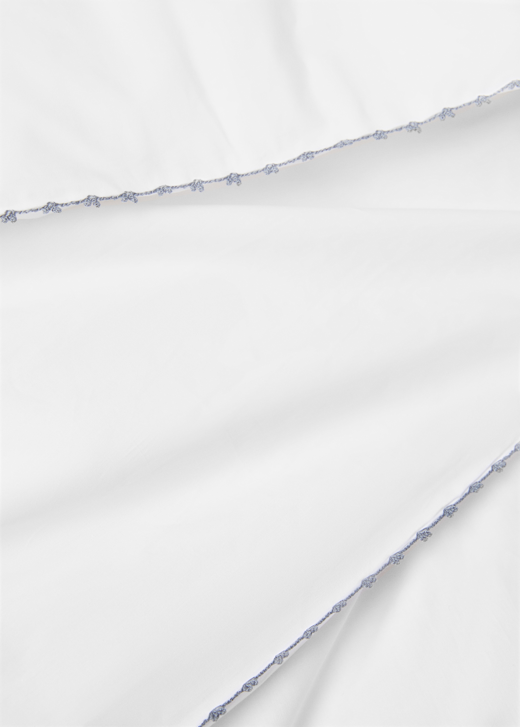 Cotton duvet cover with embroidered detail Single bed - Details of the article 2