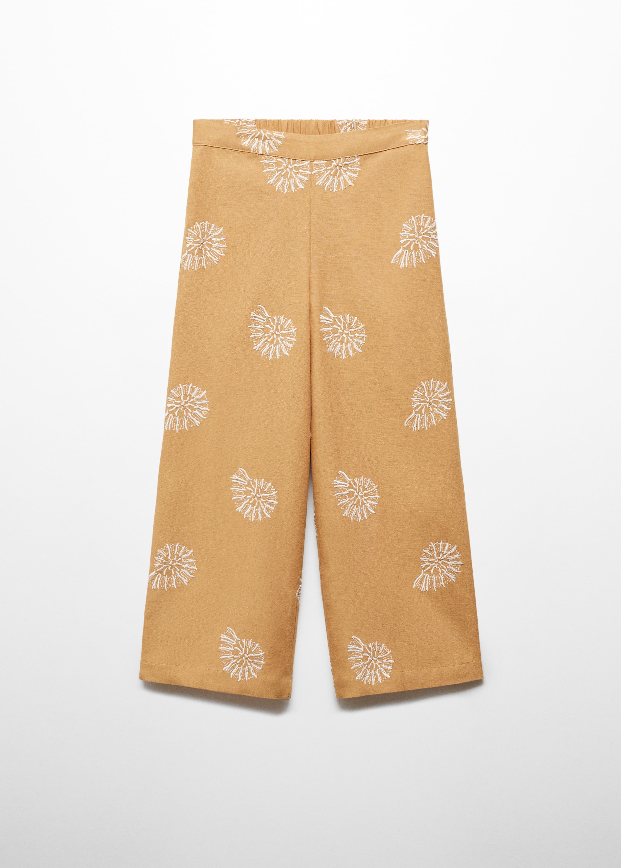 Embroidered cotton trousers - Article without model