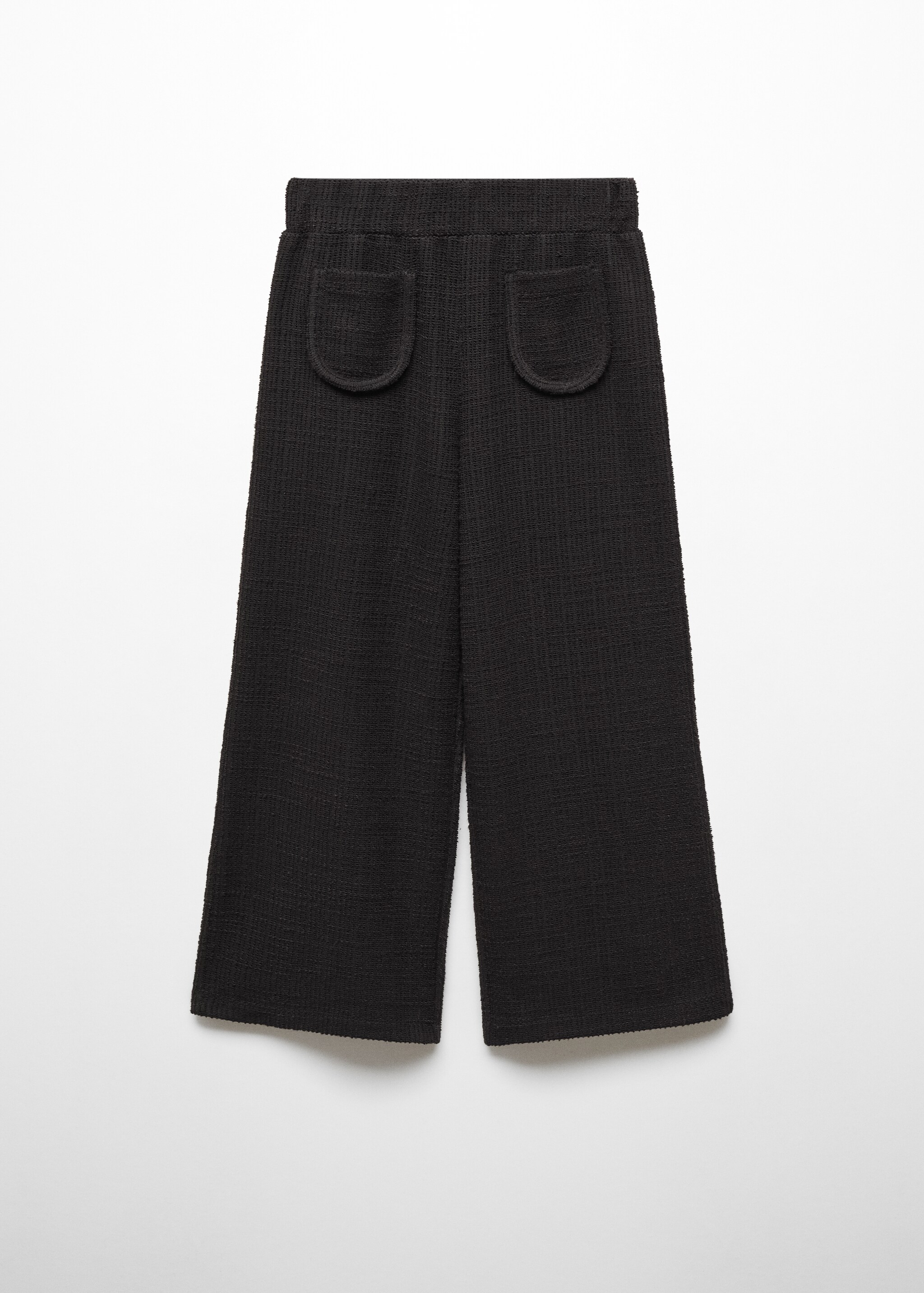 Textured culotte trousers - Reverse of the article