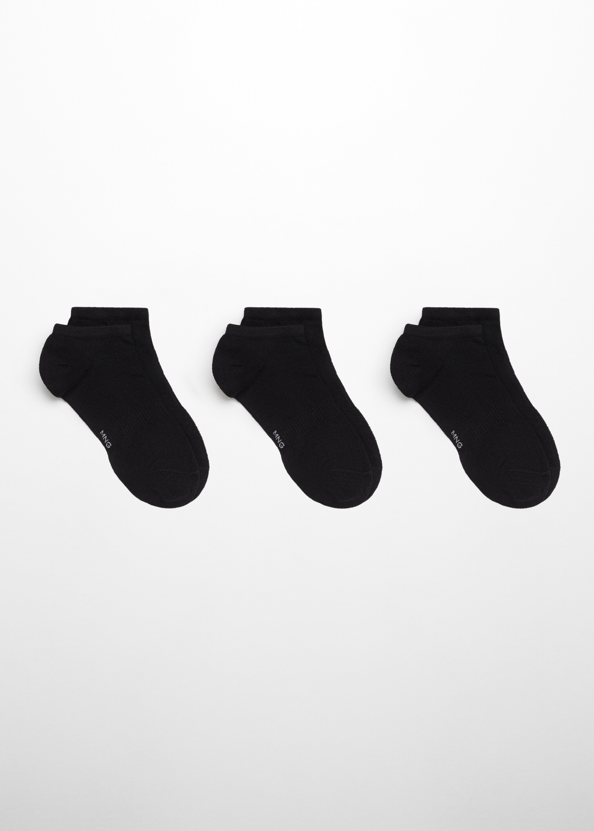 3 пары однотонных носков из хлопка - Изделие без модели