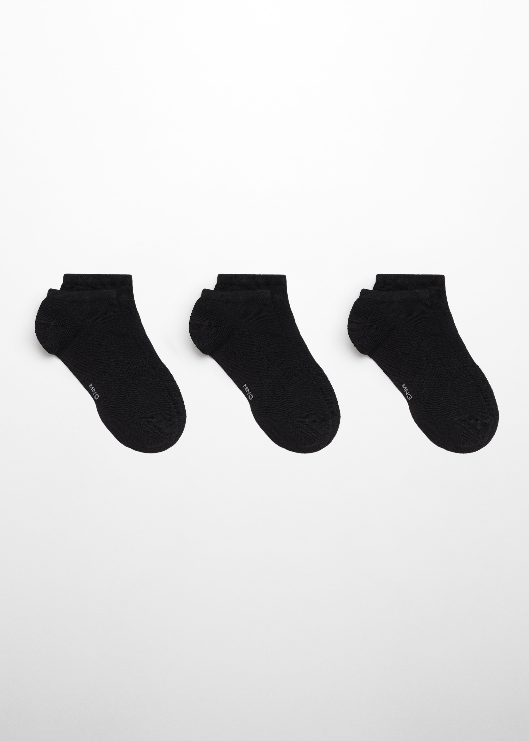 Pack of 3 plain cotton socks - Article without model