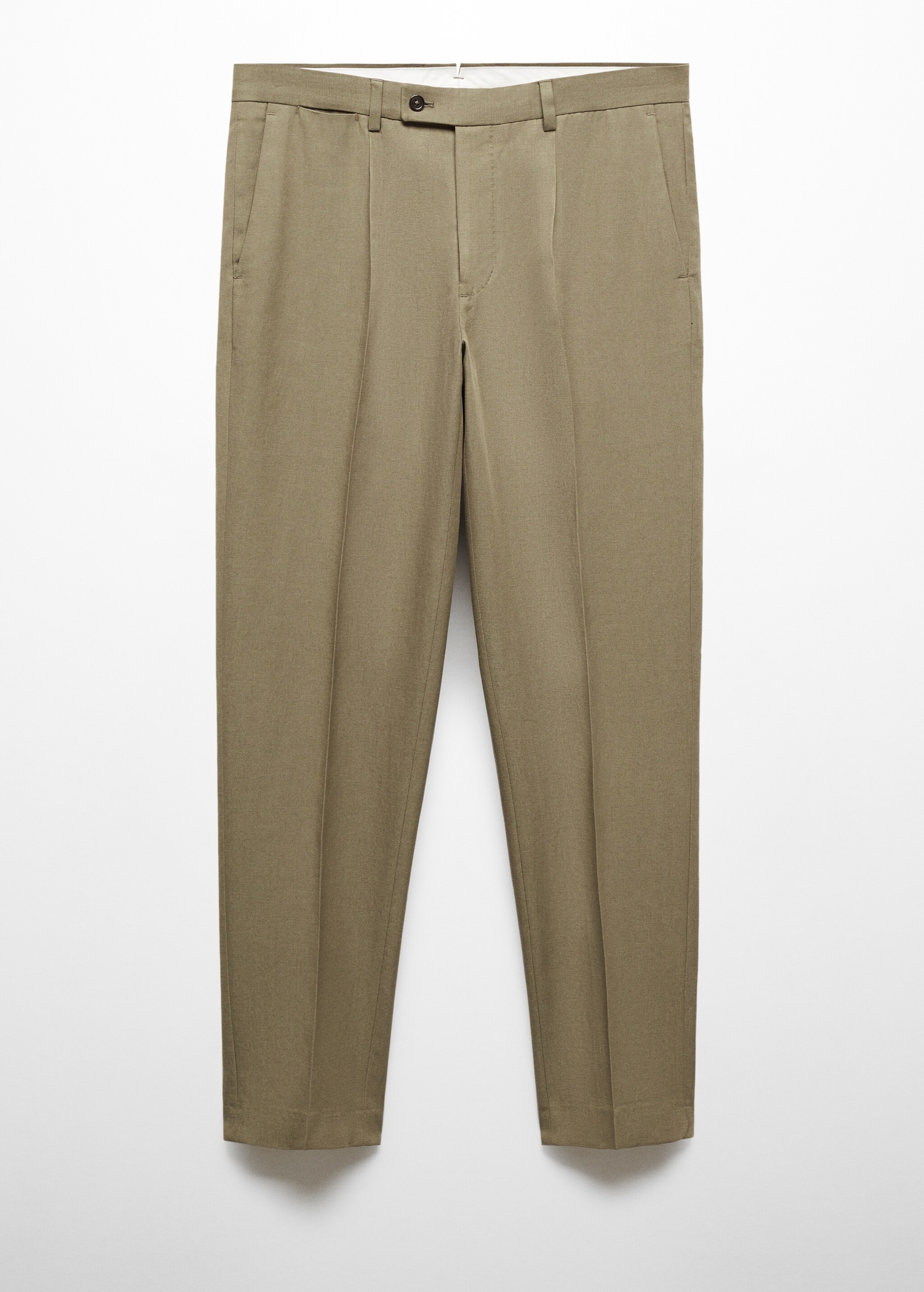 Костюмные брюки slim fit с защипами - Изделие без модели