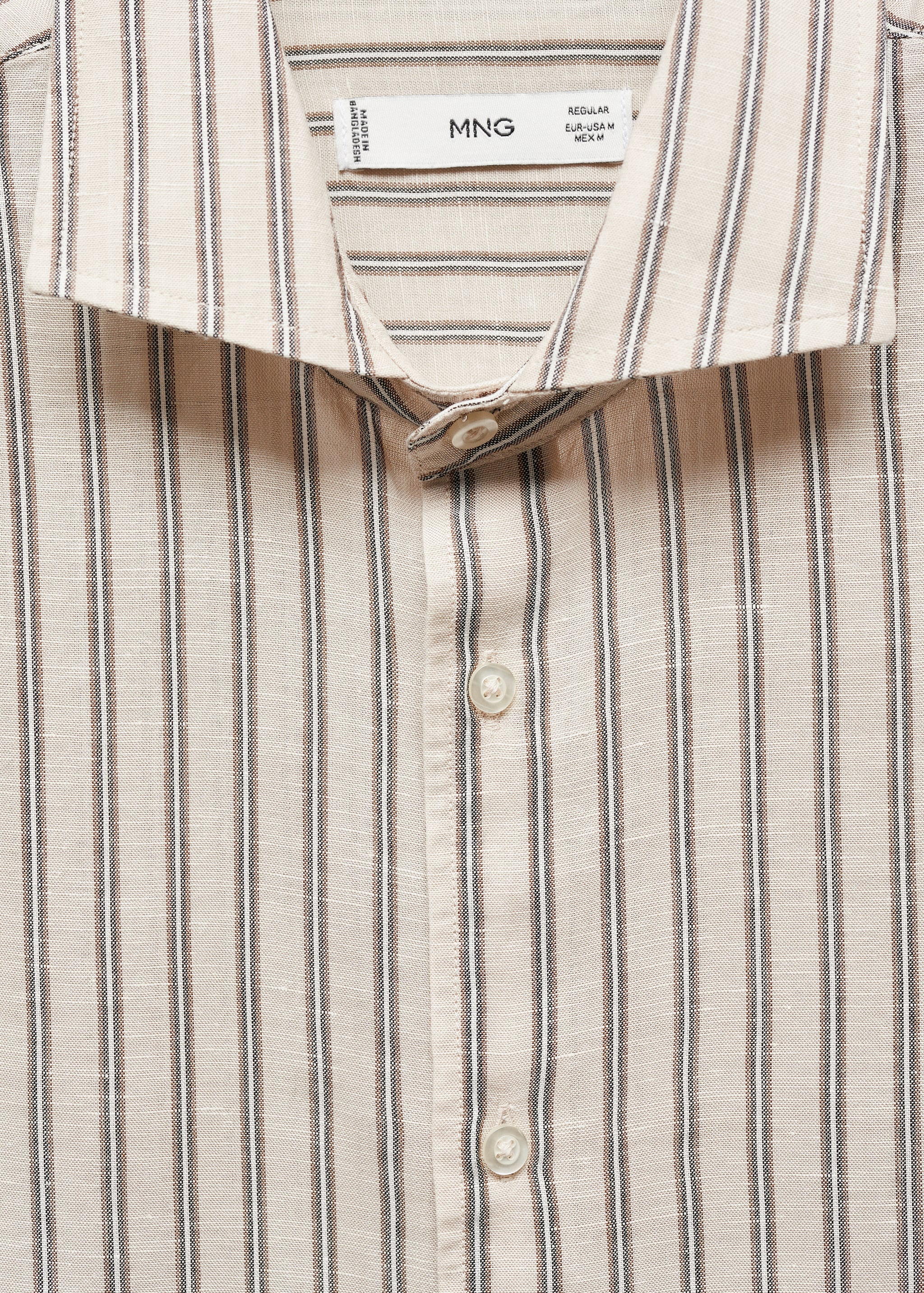Рубашка в полоску тенсель и лен - Деталь изделия 8