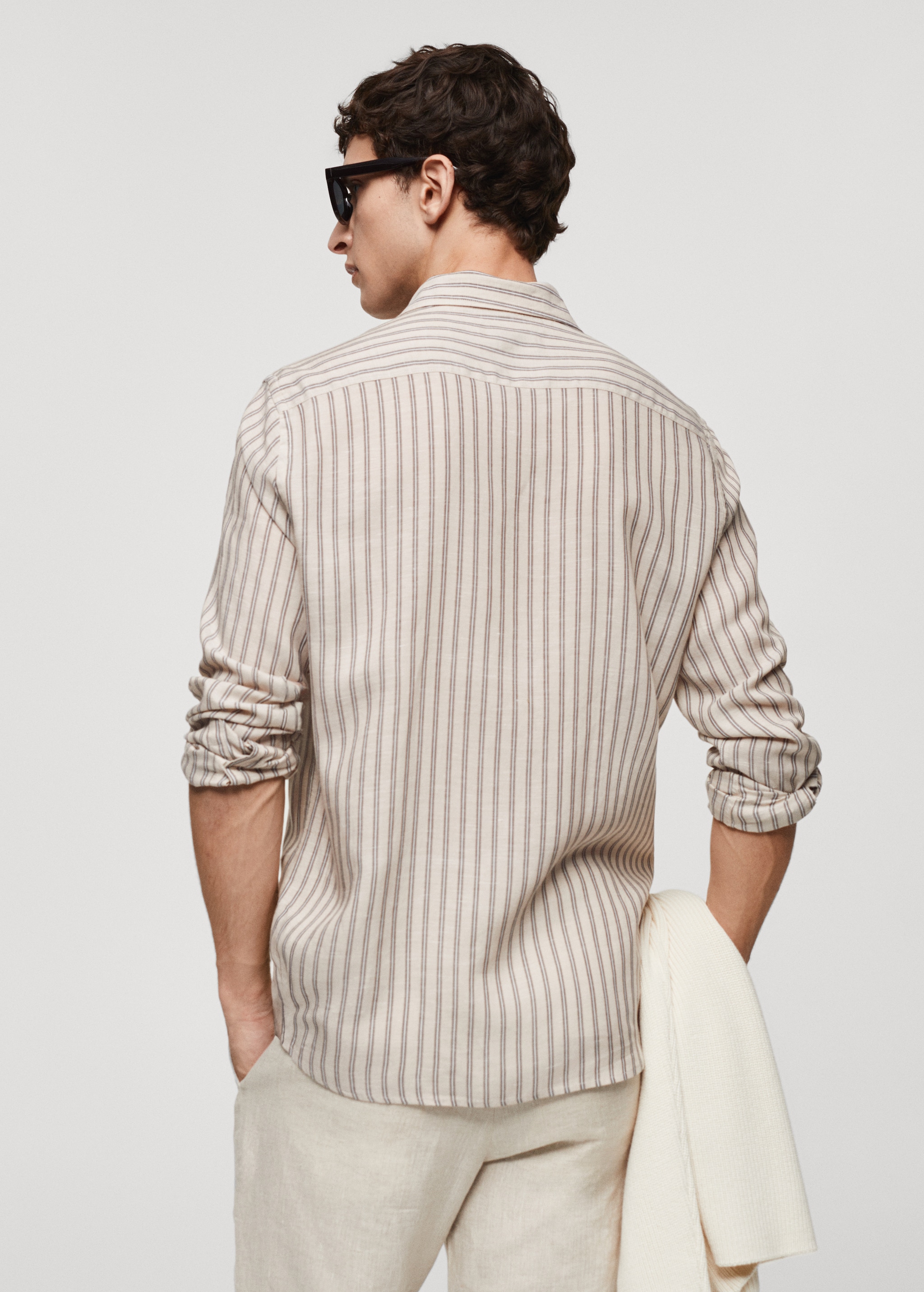 Linen Tencel-blend striped shirt - Reverse of the article