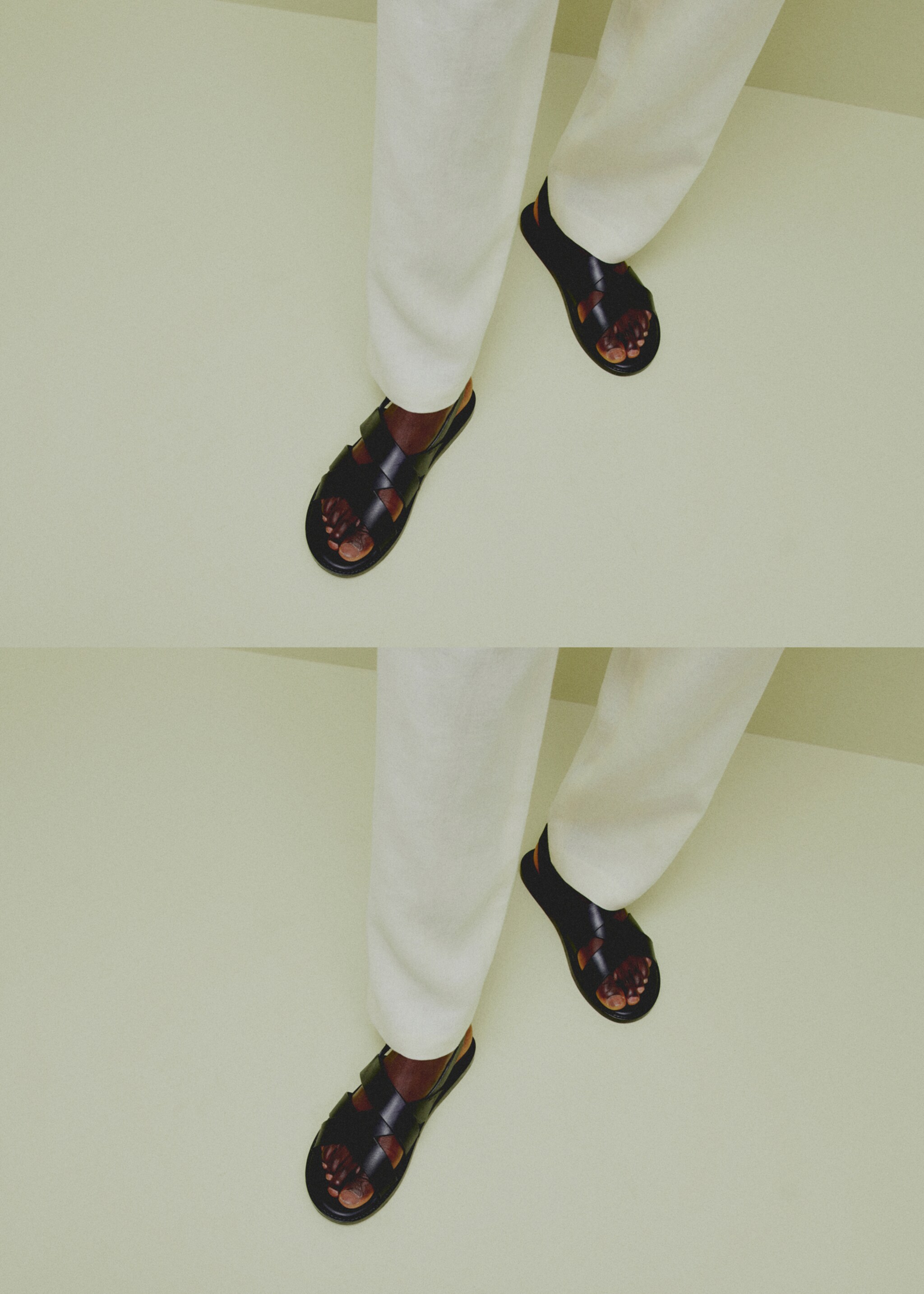 100% leather crossed strap sandal - Details of the article 7