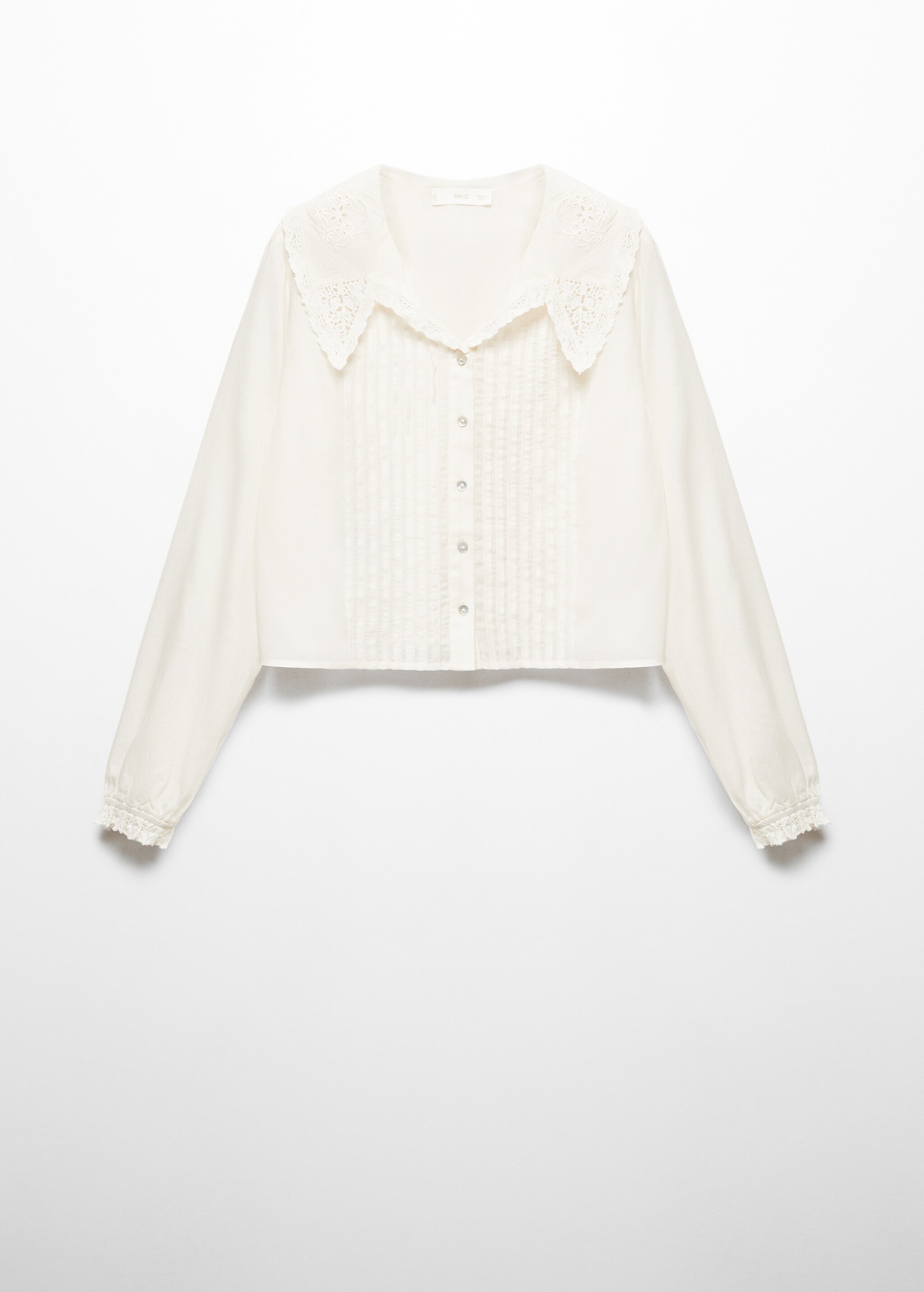 Openwork shirt with collar - Article without model