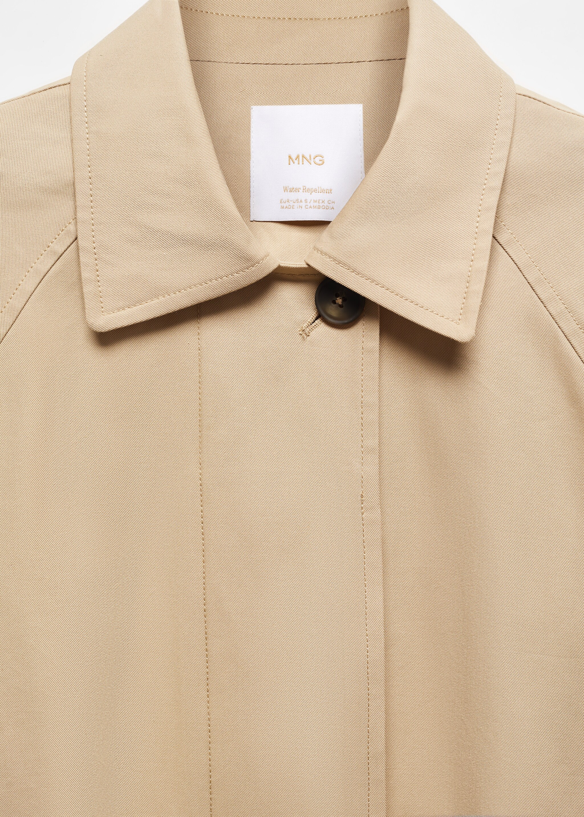 Cotton trench coat with belt - Details of the article 8