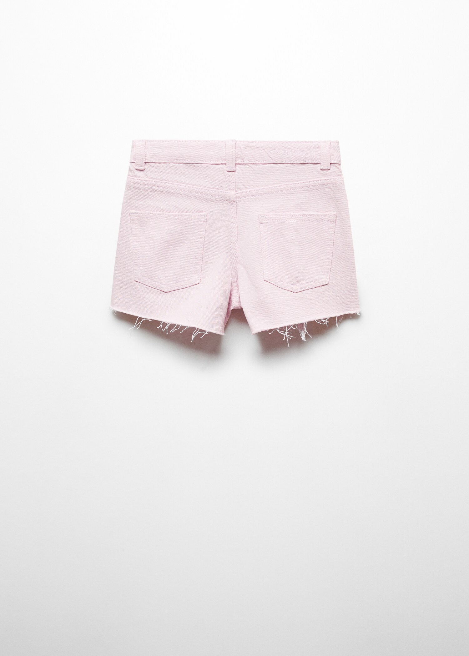 Decorative ripped denim shorts - Reverse of the article