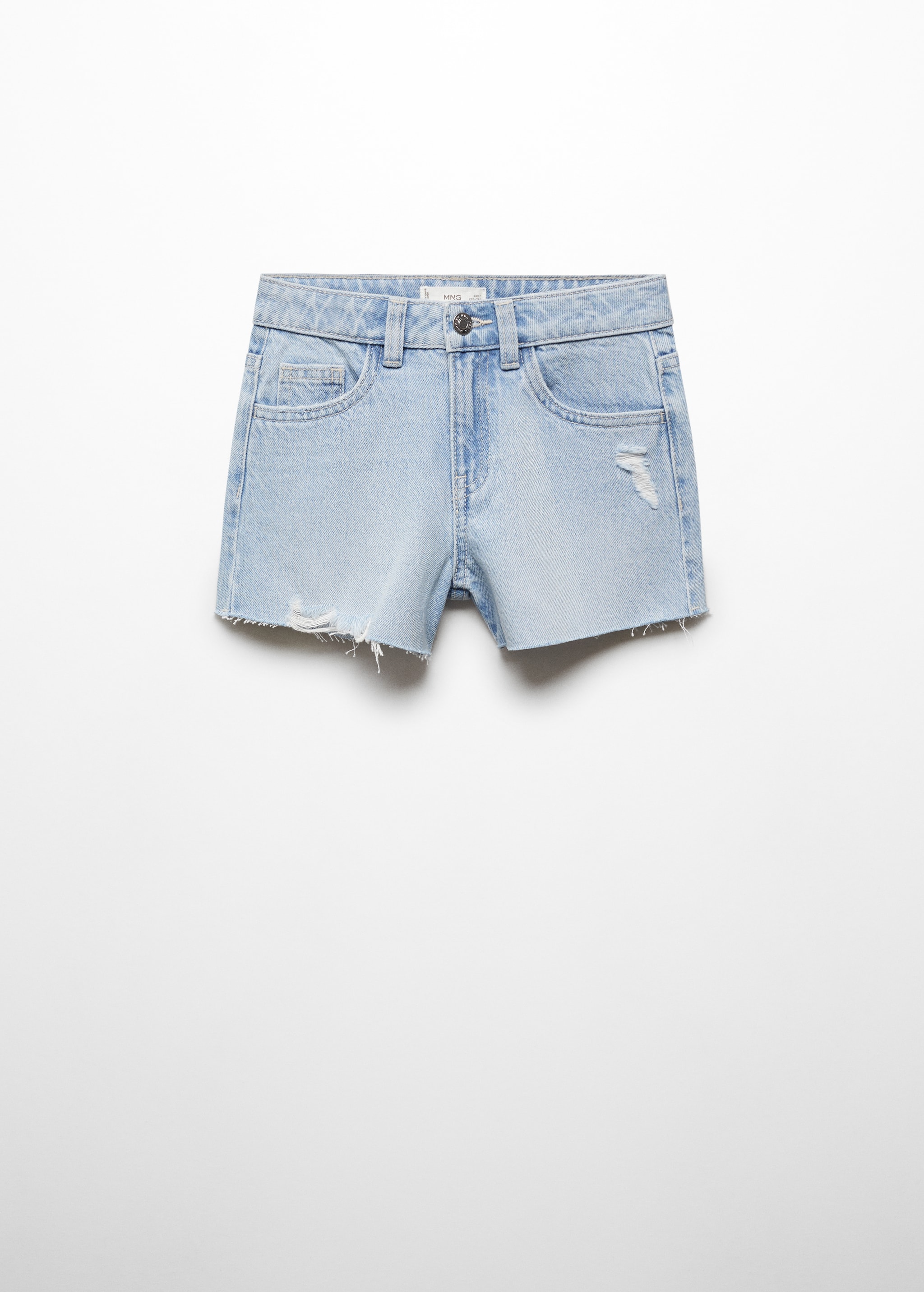 Decorative ripped denim shorts - Article without model