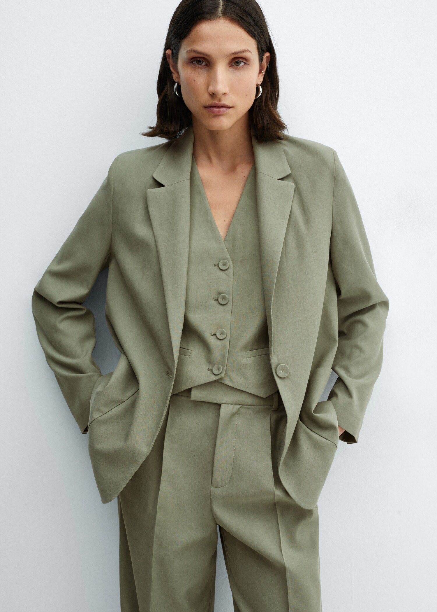Pockets suit blazer - Medium plane